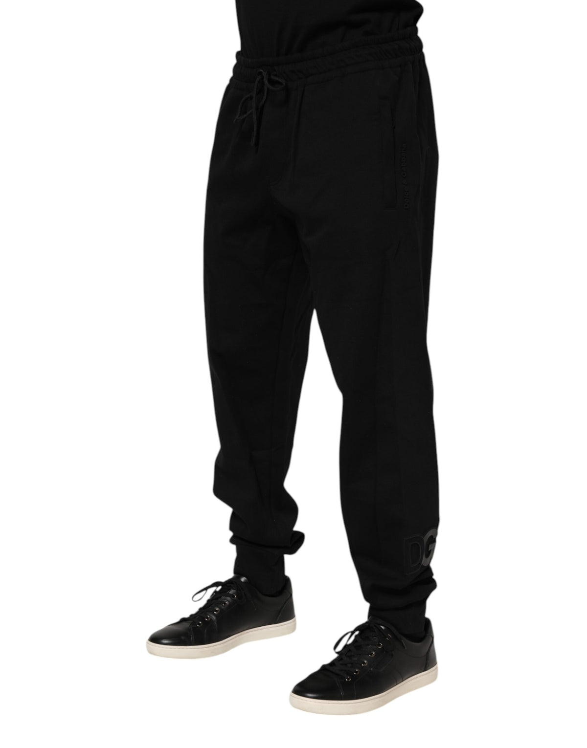 Dolce & Gabbana Black Cotton Men Jogger SweatMen's Men's Pants
