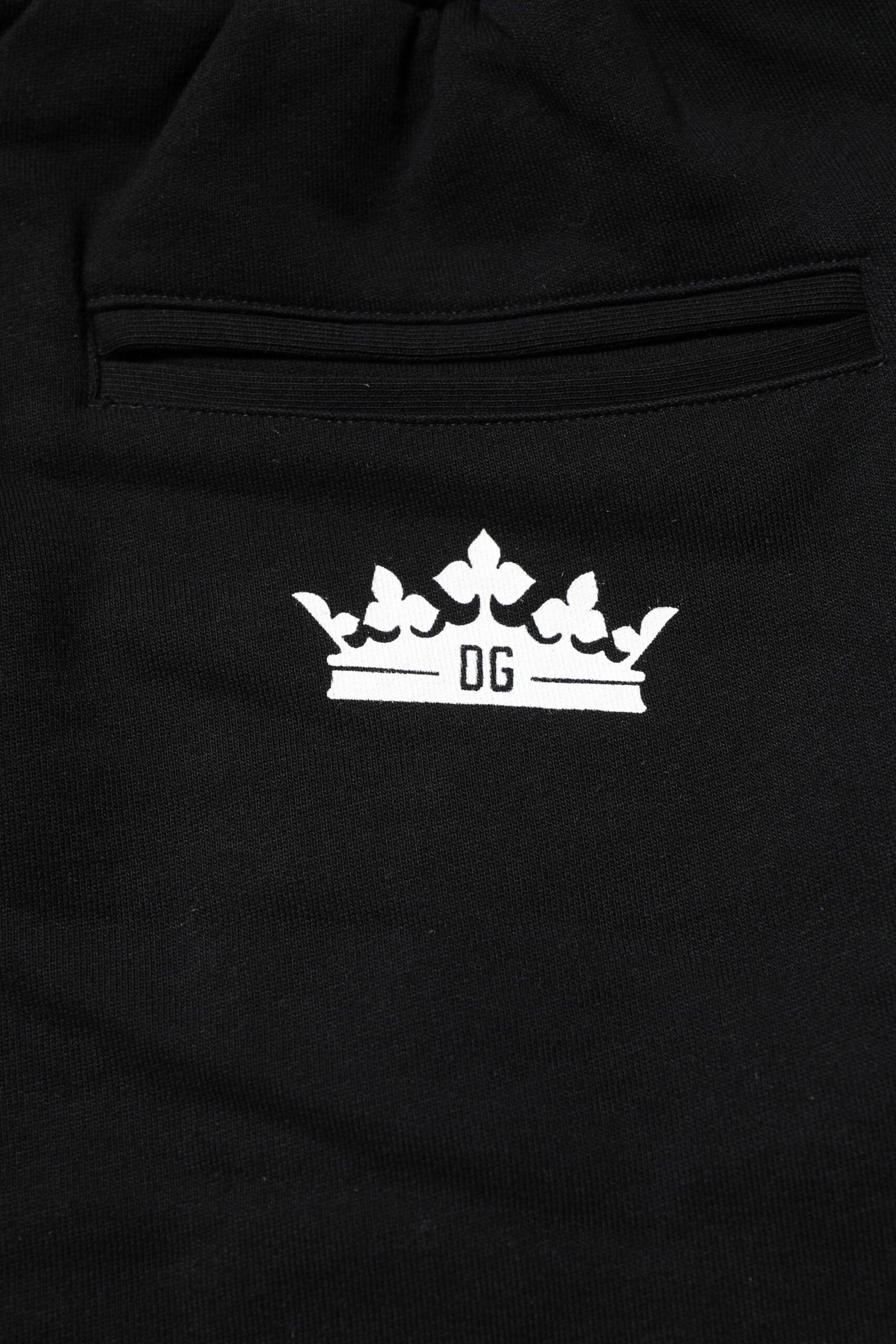 Dolce & Gabbana Black Cotton Crown Jogger SweatMen's Men's Pants (Pre-Owned)