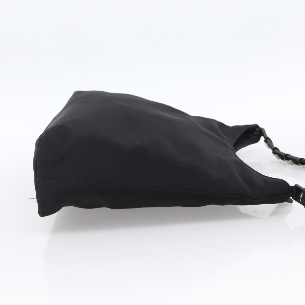 Salvatore Ferragamo Shoulder Bag Canvas Black Canvas Shoulder Bag Bag (Pre-Owned)