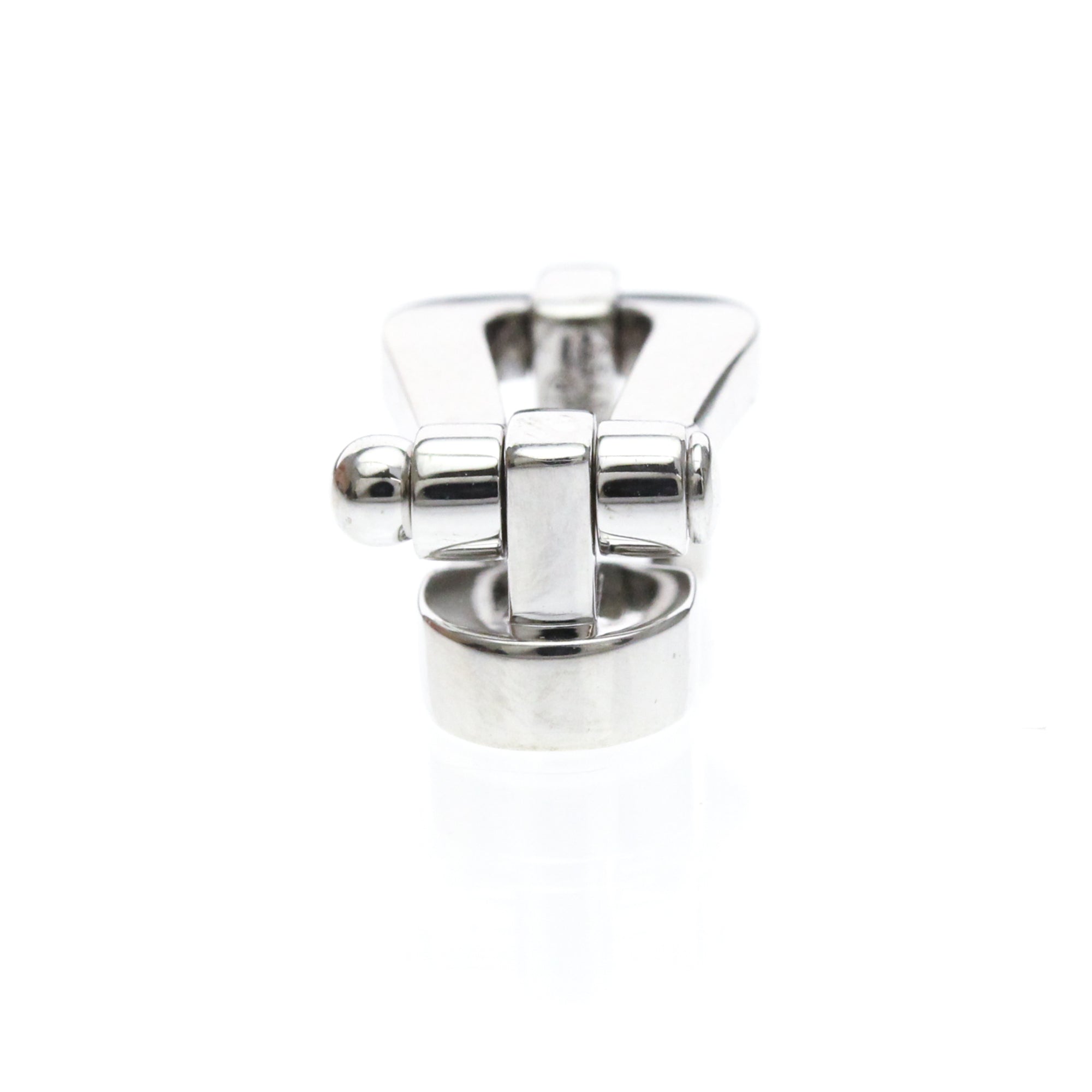 Fred Paris Force 10 Woven Cord With Stainless Steel And 18K White Gold Silver White_Gold Bracelet Jewelry (Pre-Owned)