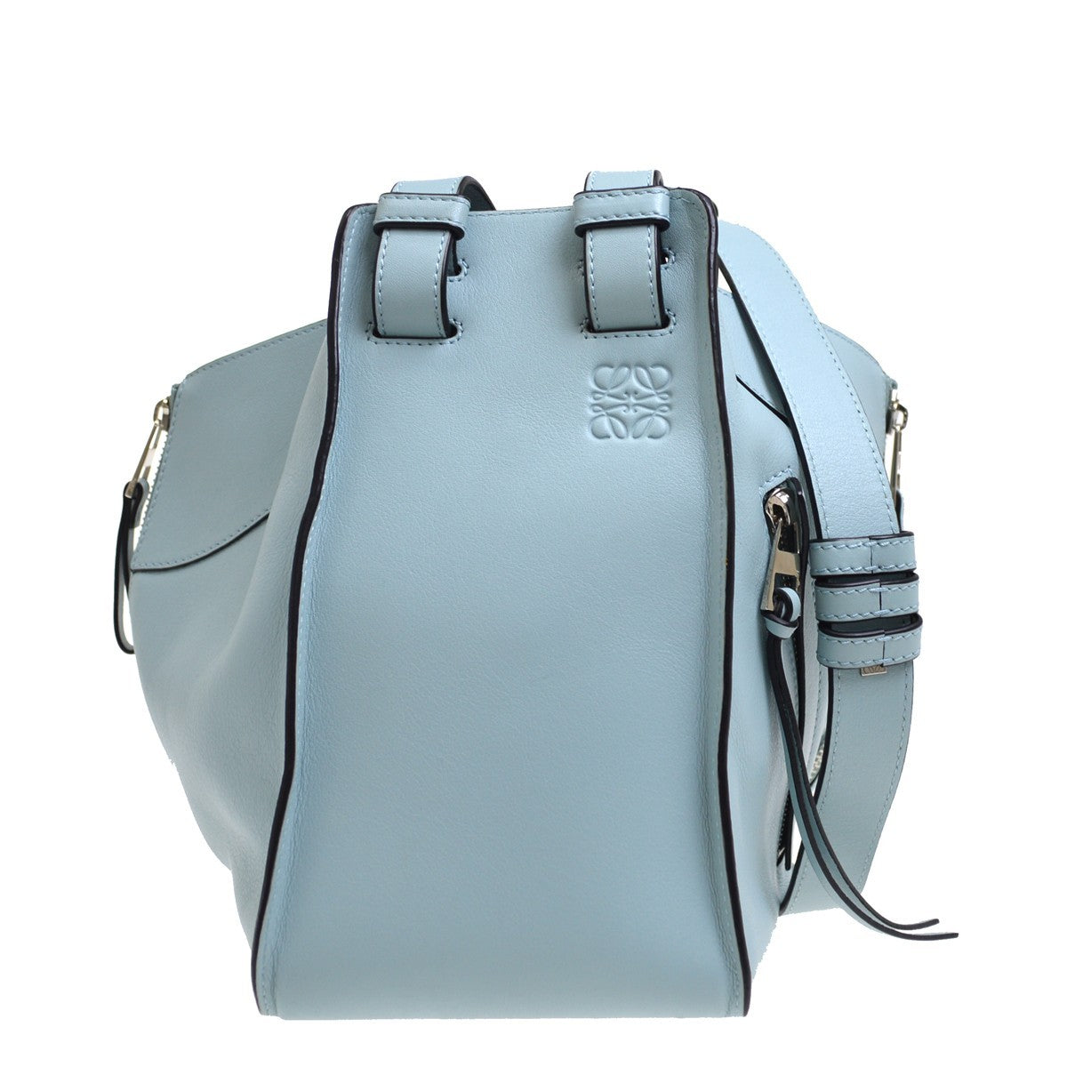 Loewe Hammock Leather Blue Leather Handbag (Pre-Owned)