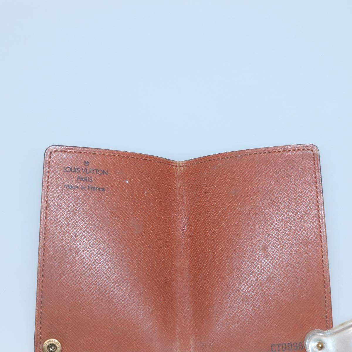 Louis Vuitton Porte Cartes Pression Card Case Monogram Canvas Brown Canvas Card Holders Accessory (Pre-Owned)