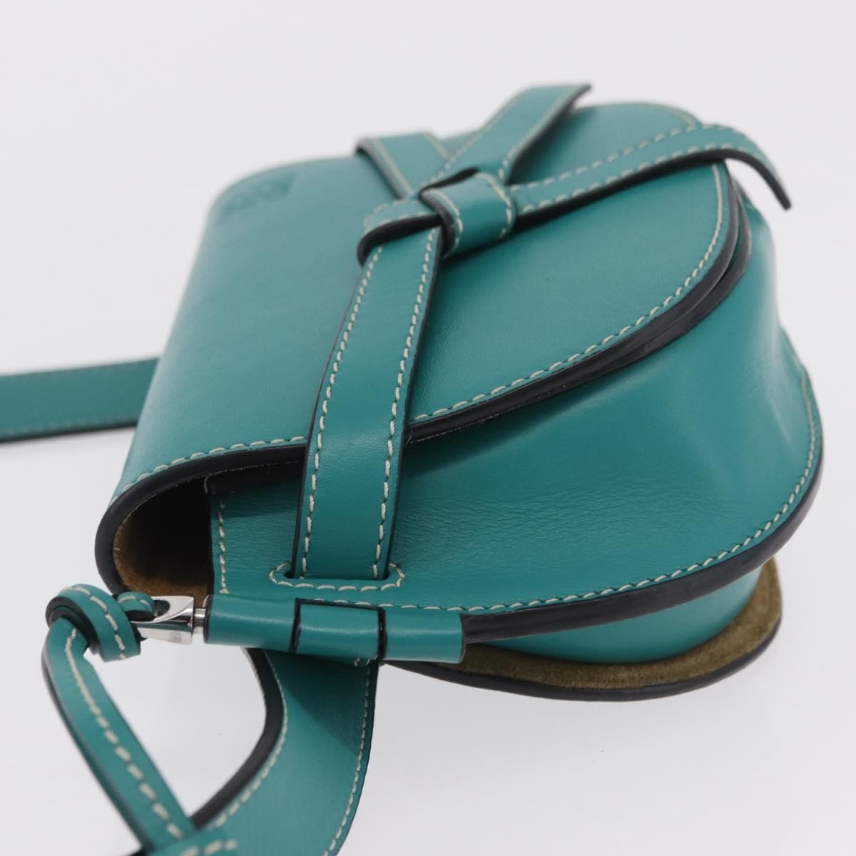 Loewe Gate Belt Leather Green Leather Handbag (Pre-Owned)