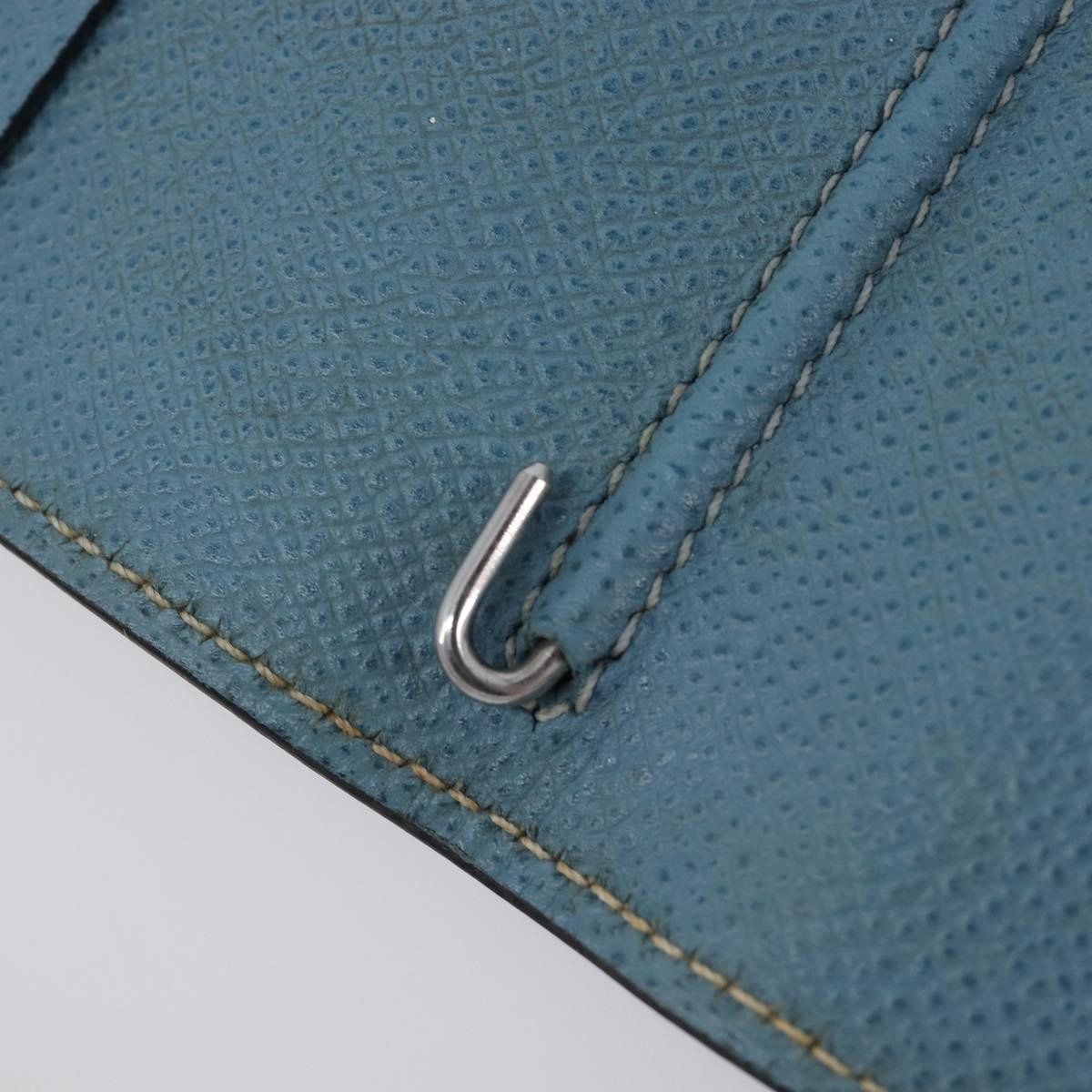 Hermes Vision Agenda Cover Leather Blue Leather Briefcase Bag (Pre-Owned)