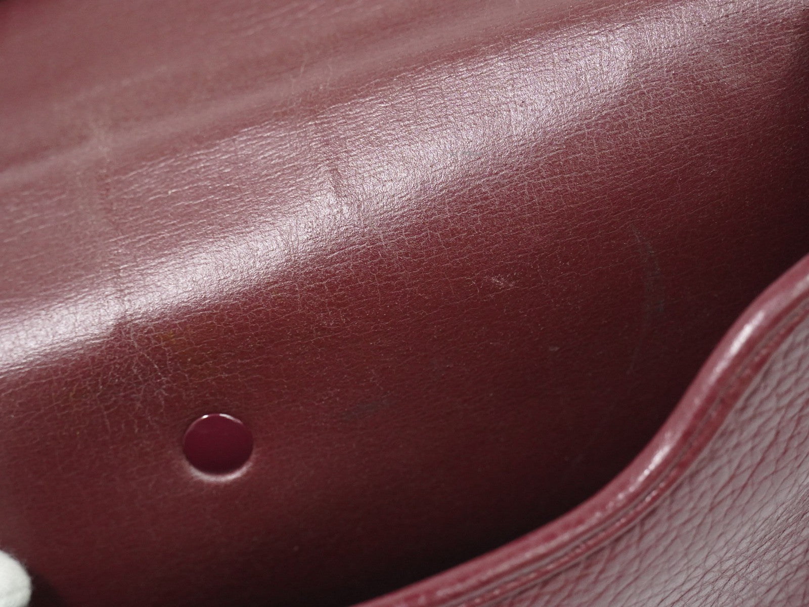 Christian Dior Vintage Cd Flap Leather Burgundy Leather Shoulder Bag Bag (Pre-Owned)