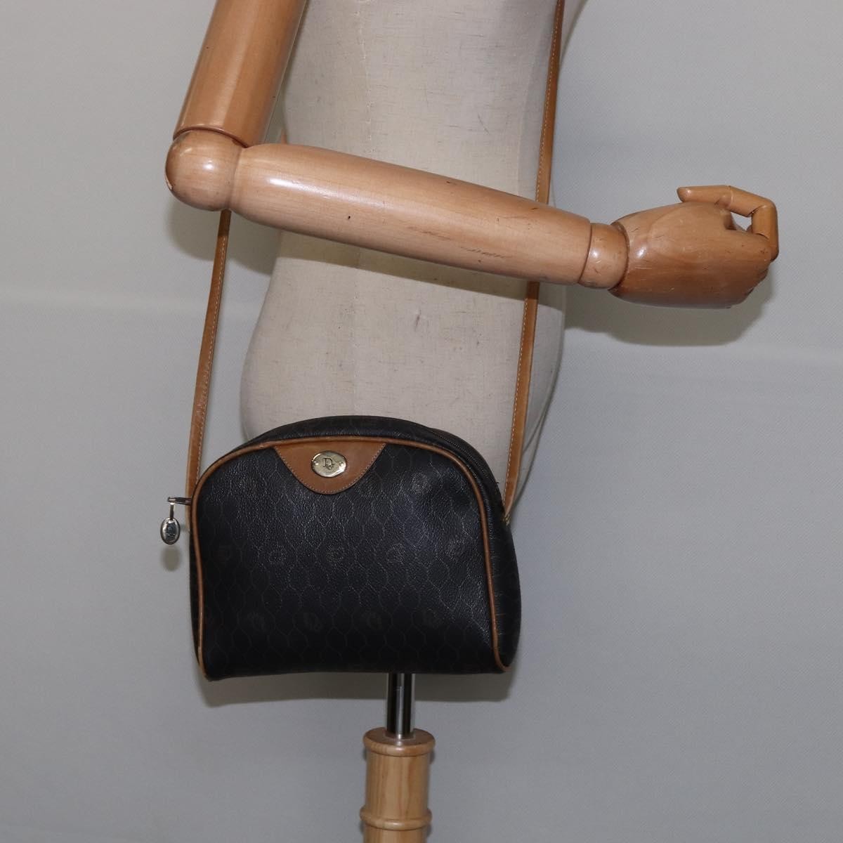 Christian Dior Vintage Honeycomb Canvas Black Canvas Bag (Pre-Owned)
