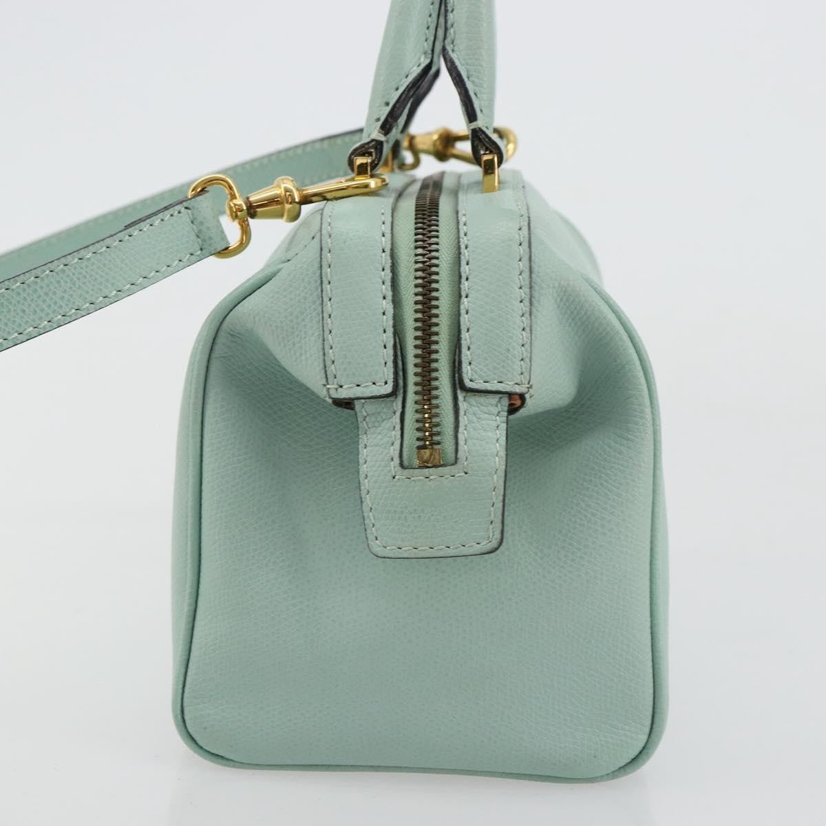 Celine Vintage Leather Blue Leather Handbag (Pre-Owned)