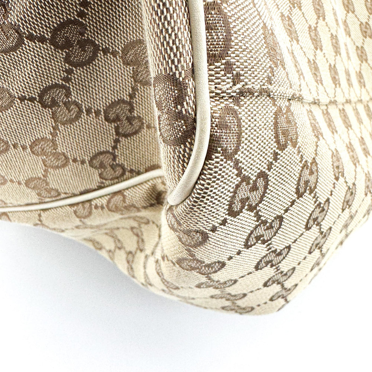 Gucci Sukey Tote Gg Canvas And Leather Brown Canvas Tote Bag Bag (Pre-Owned)