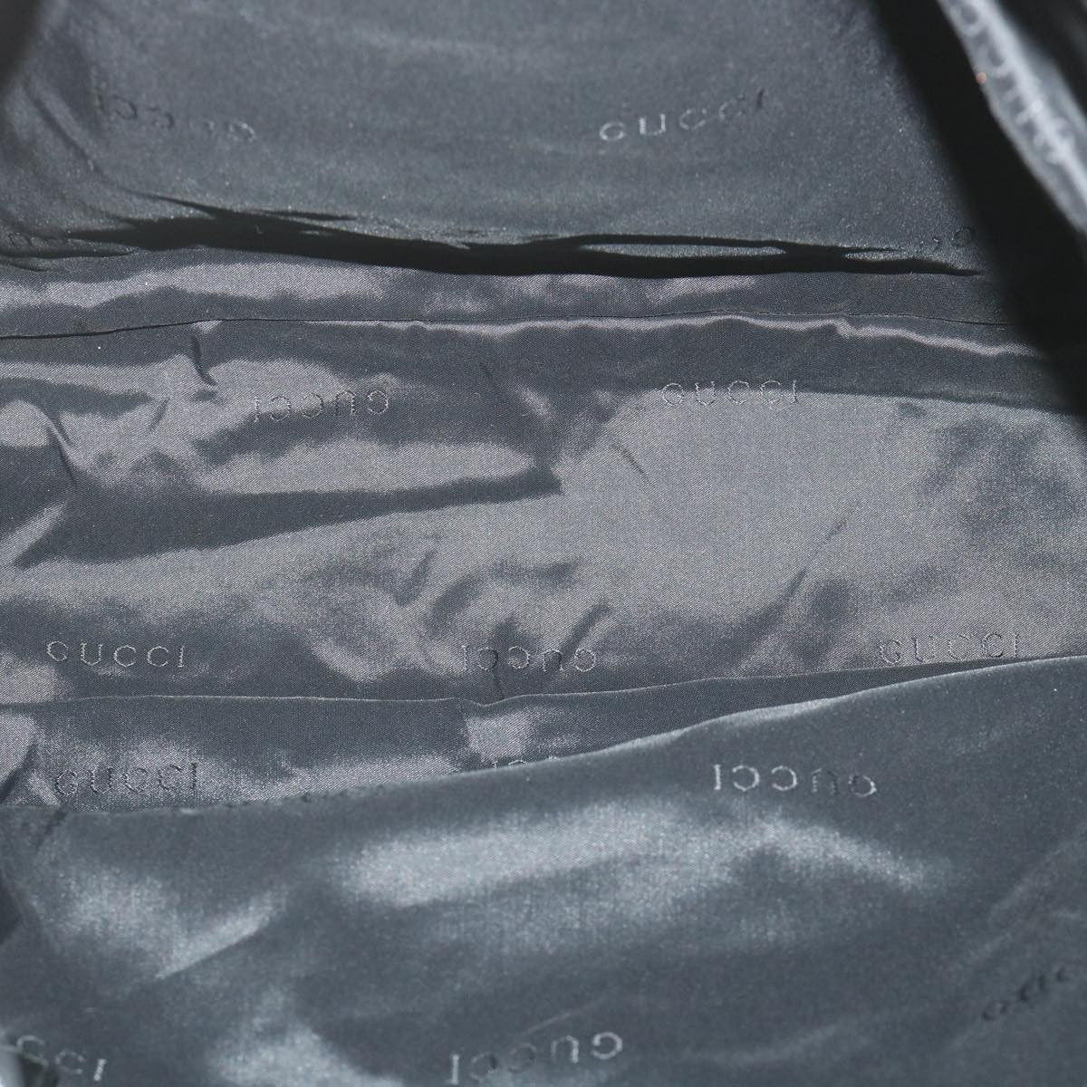 Gucci Vintage Flap Nylon Black Nylon Shoulder Bag Bag (Pre-Owned)