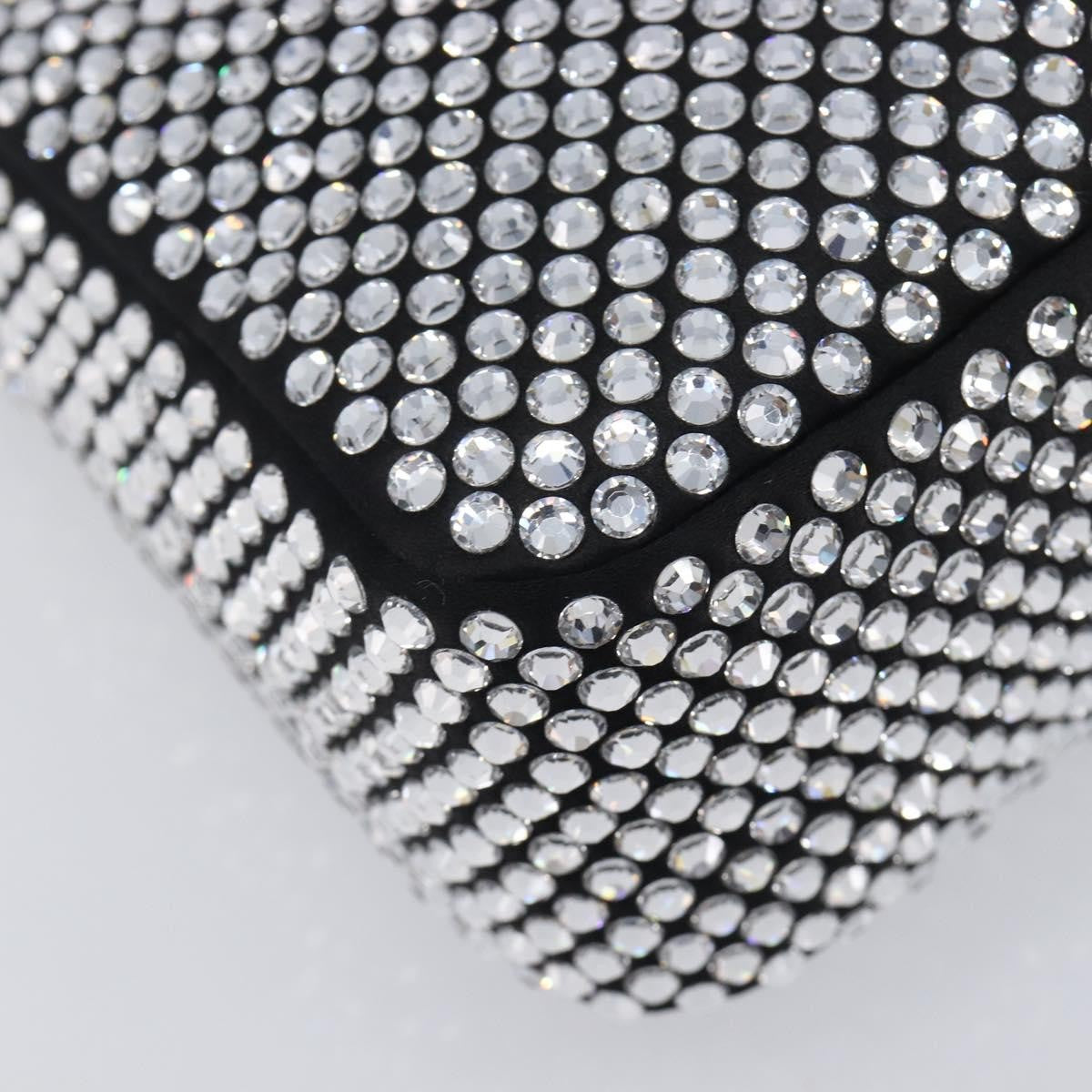 Prada Re-Edition 2000 Hobo Crystal Embellished Satin Silver Silk Shoulder Bag Bag (Pre-Owned)