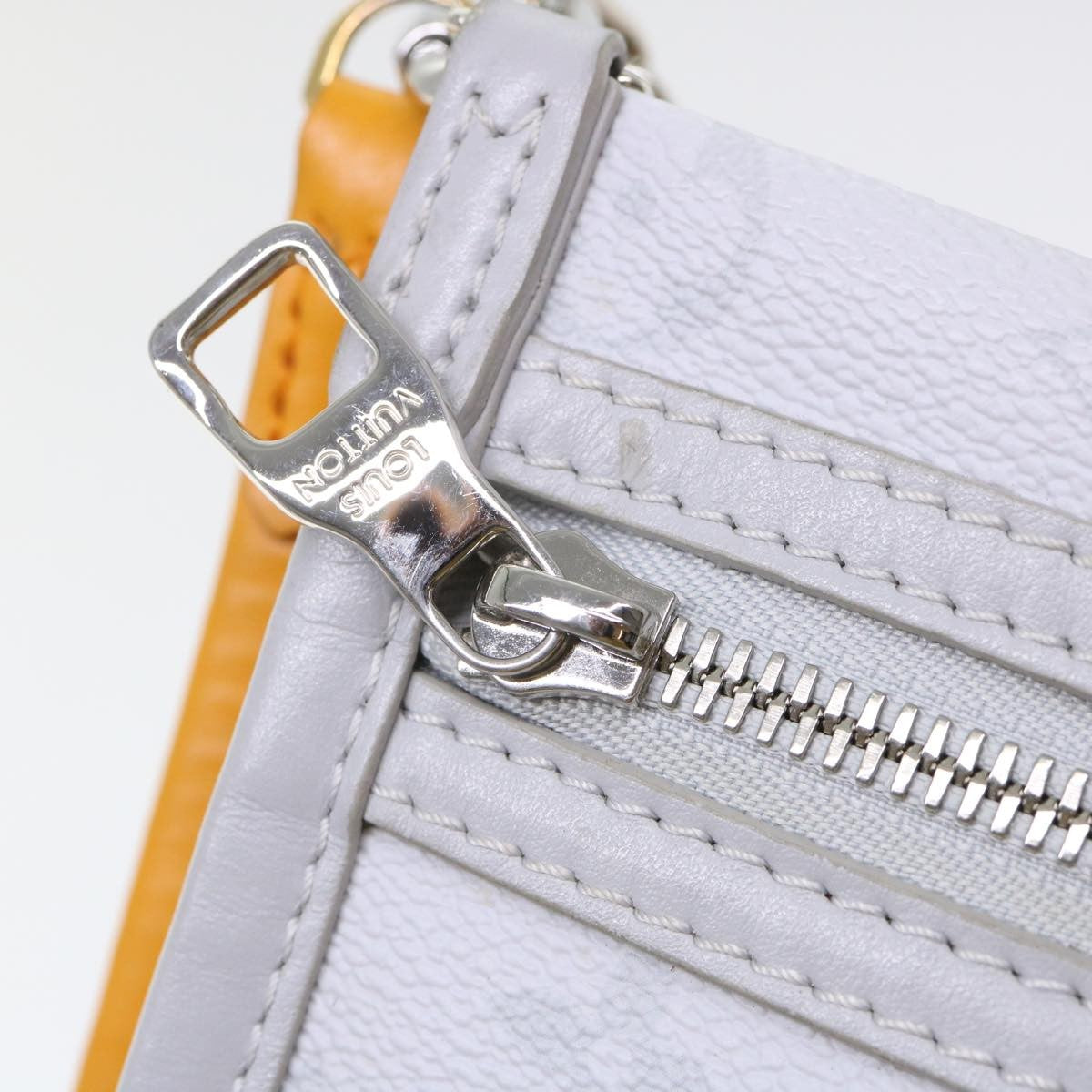 Louis Vuitton Double Flat Messenger Limited Edition Logo Story Monogram Canvas And Denim Multicolour Canvas Clutche & Pouche Bag (Pre-Owned)