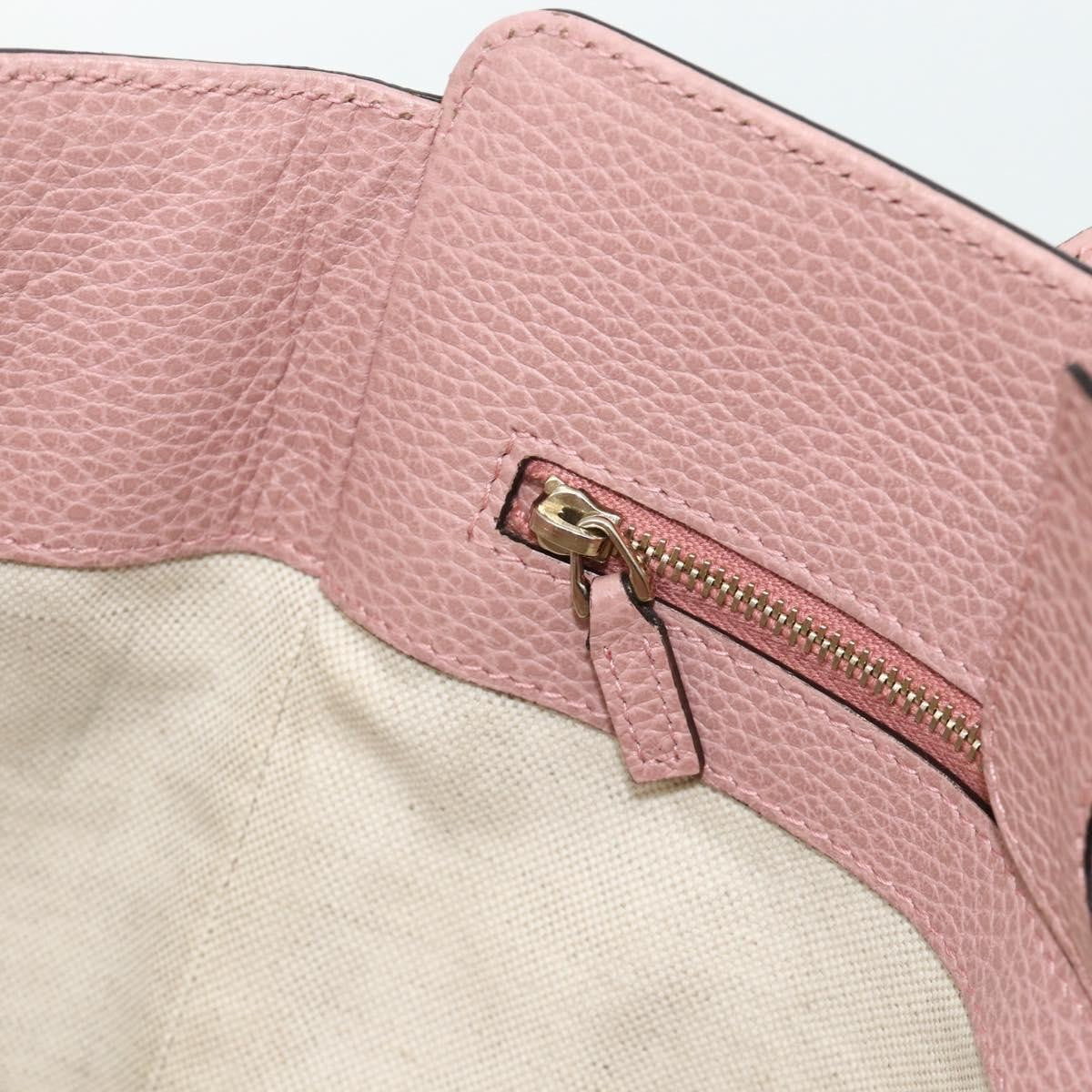 Gucci Swing Tote Leather Pink Leather Tote Bag Bag (Pre-Owned)