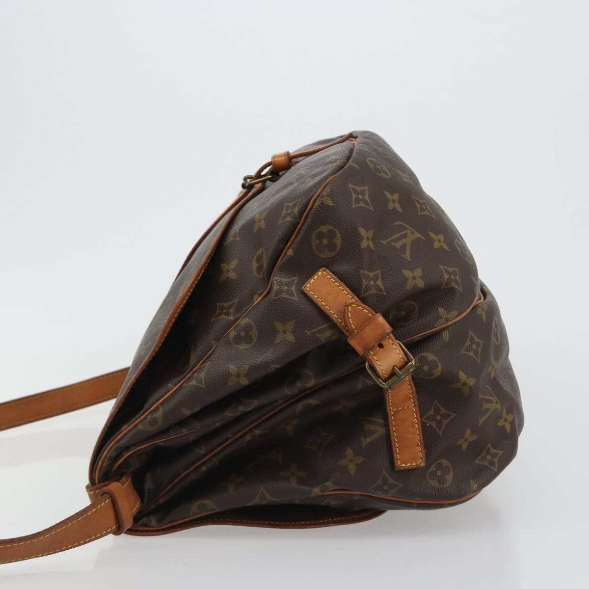 Louis Vuitton Saumur Monogram Canvas Brown Canvas Shoulder Bag Bag (Pre-Owned)
