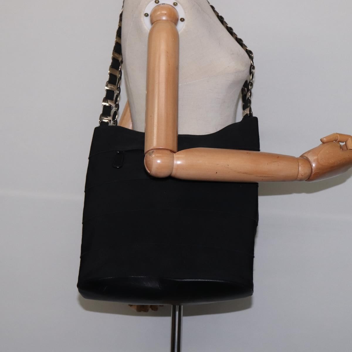 Salvatore Ferragamo Vala Canvas Black Canvas Shoulder Bag Bag (Pre-Owned)