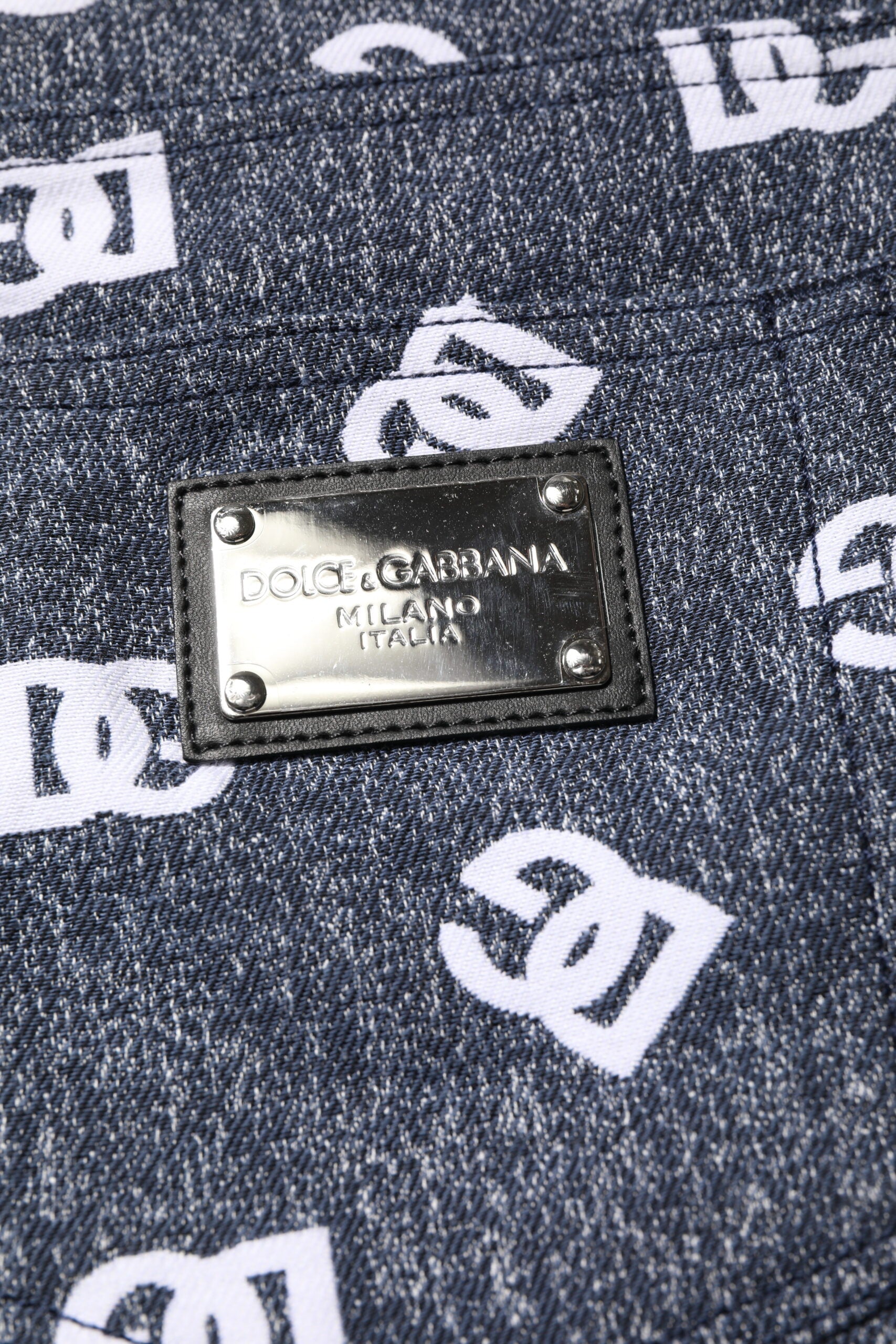 Dolce & Gabbana Dark Gray Logo Cotton Skinny Slim Denim Men's Jeans