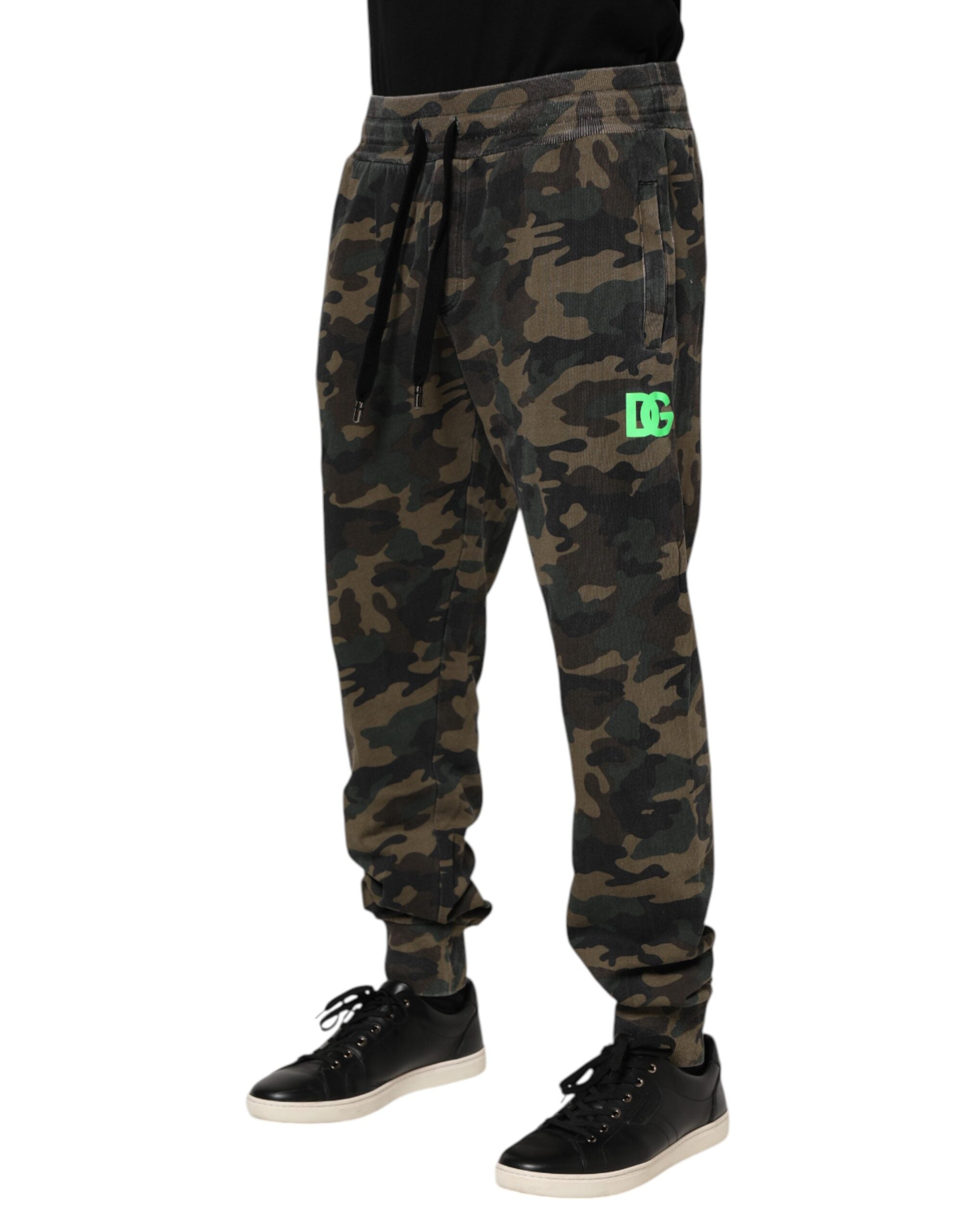 Dolce & Gabbana Brown Camouflage Cotton Men Jogger Men's Pants (Pre-Owned)