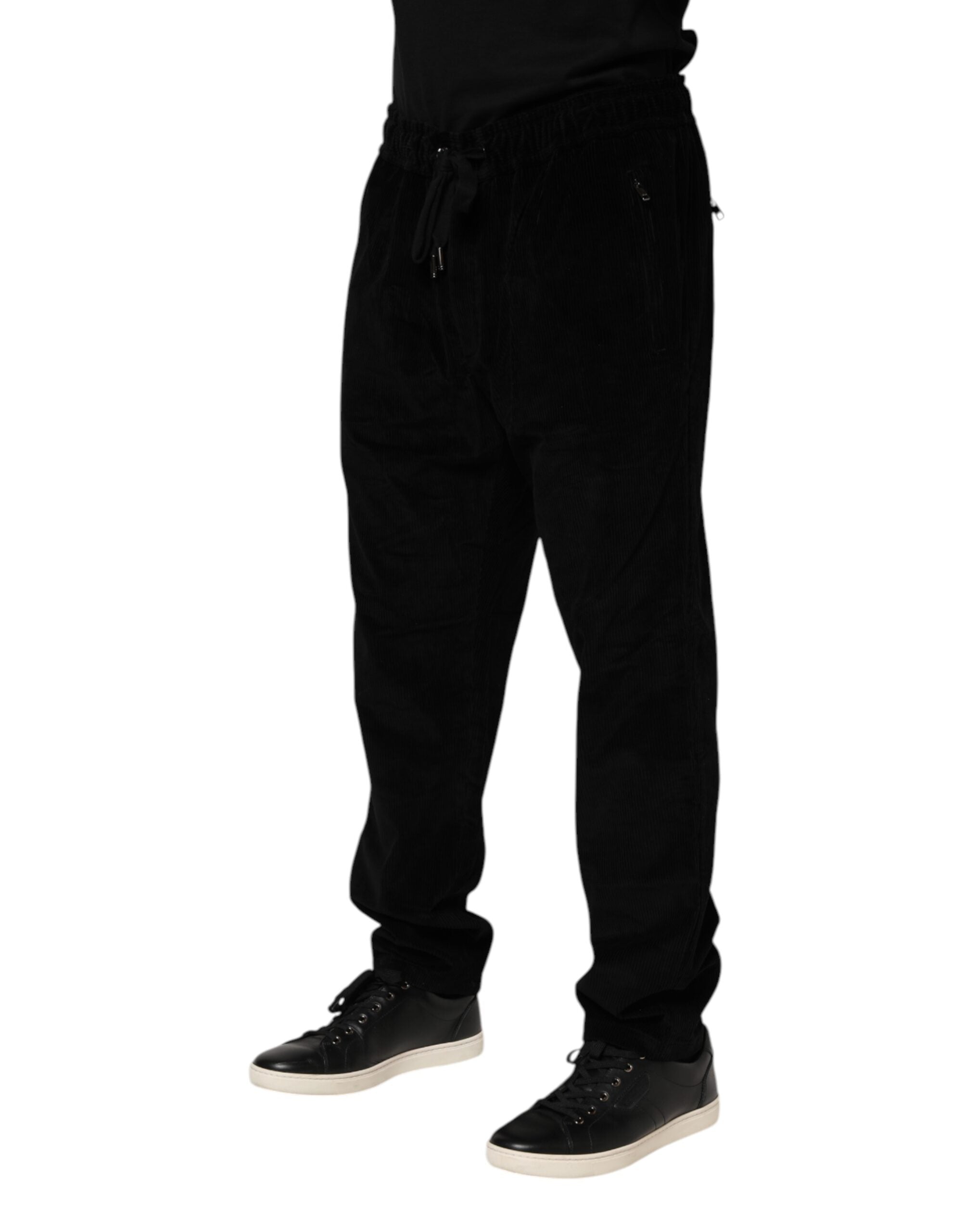 Dolce & Gabbana Black Cotton Men Jogger SweatMen's Men's Pants