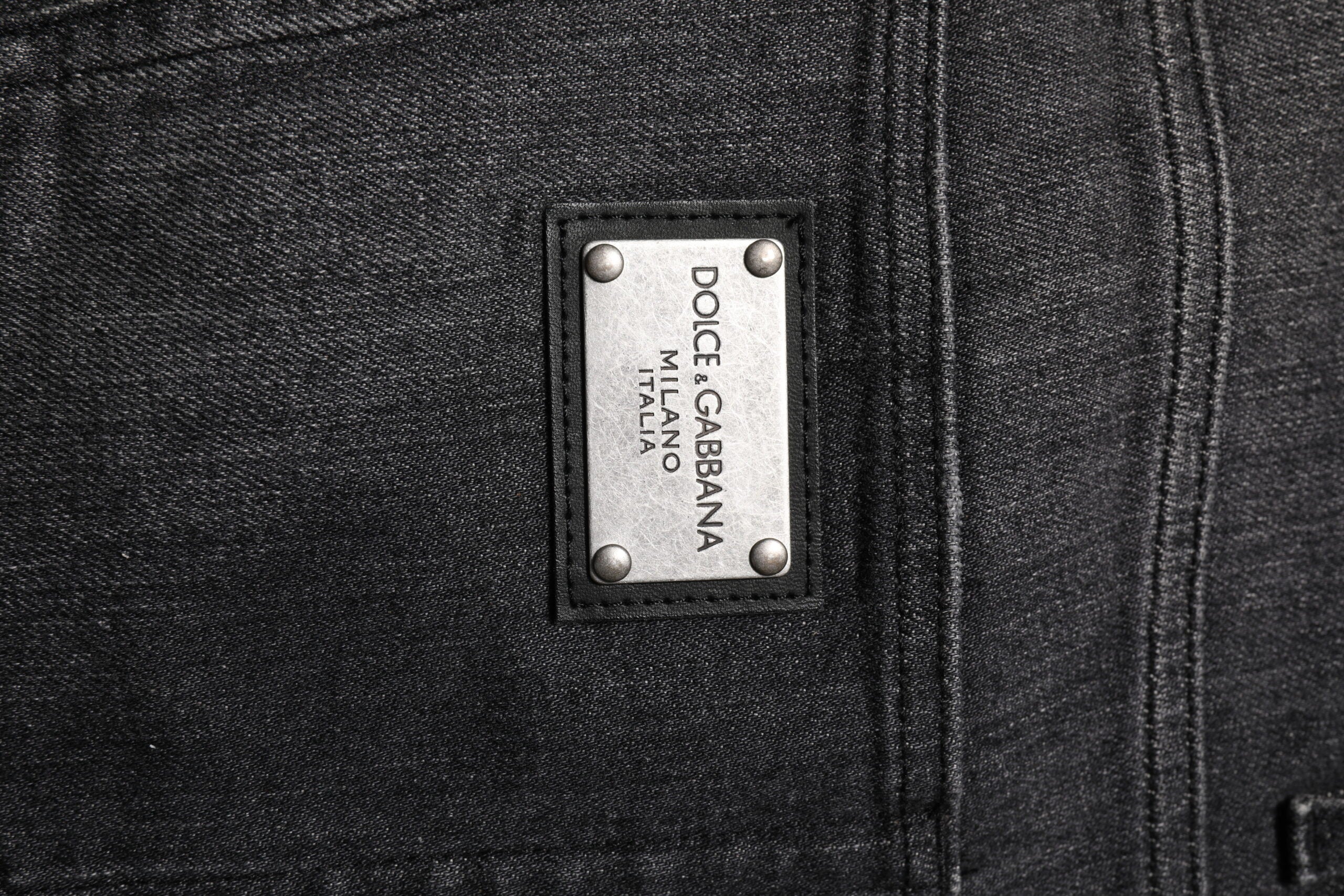 Dolce & Gabbana Gray Washed Cotton Loose Denim Men's Jeans