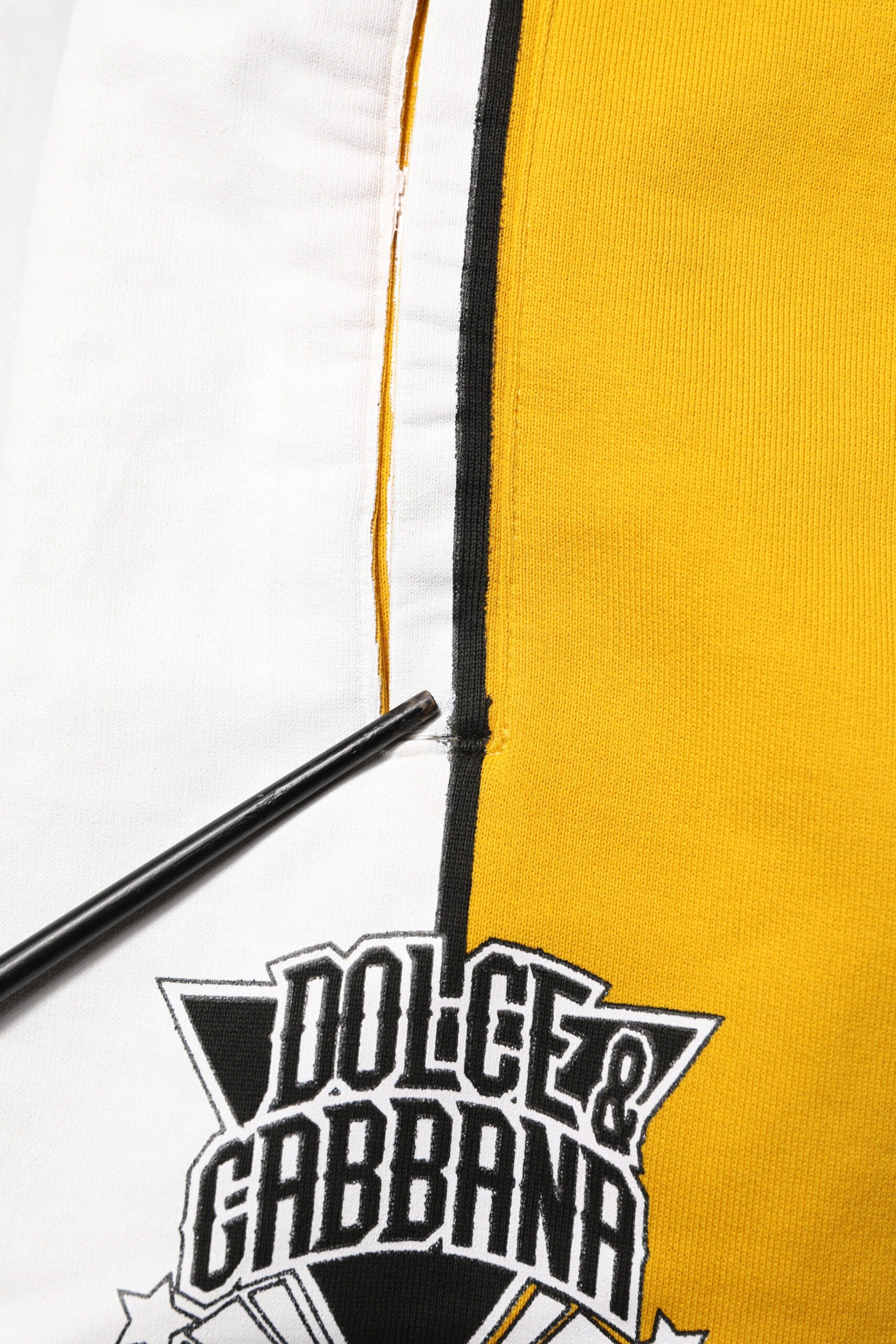 Dolce & Gabbana Yellow Cotton Logo Drawstring Jogger SweatMen's Men's Pants (Pre-Owned)