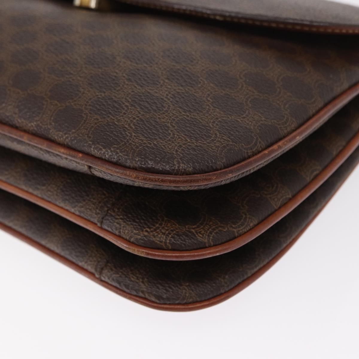 Celine Vintage Macadam Canvas Brown Canvas Shoulder Bag Bag (Pre-Owned)