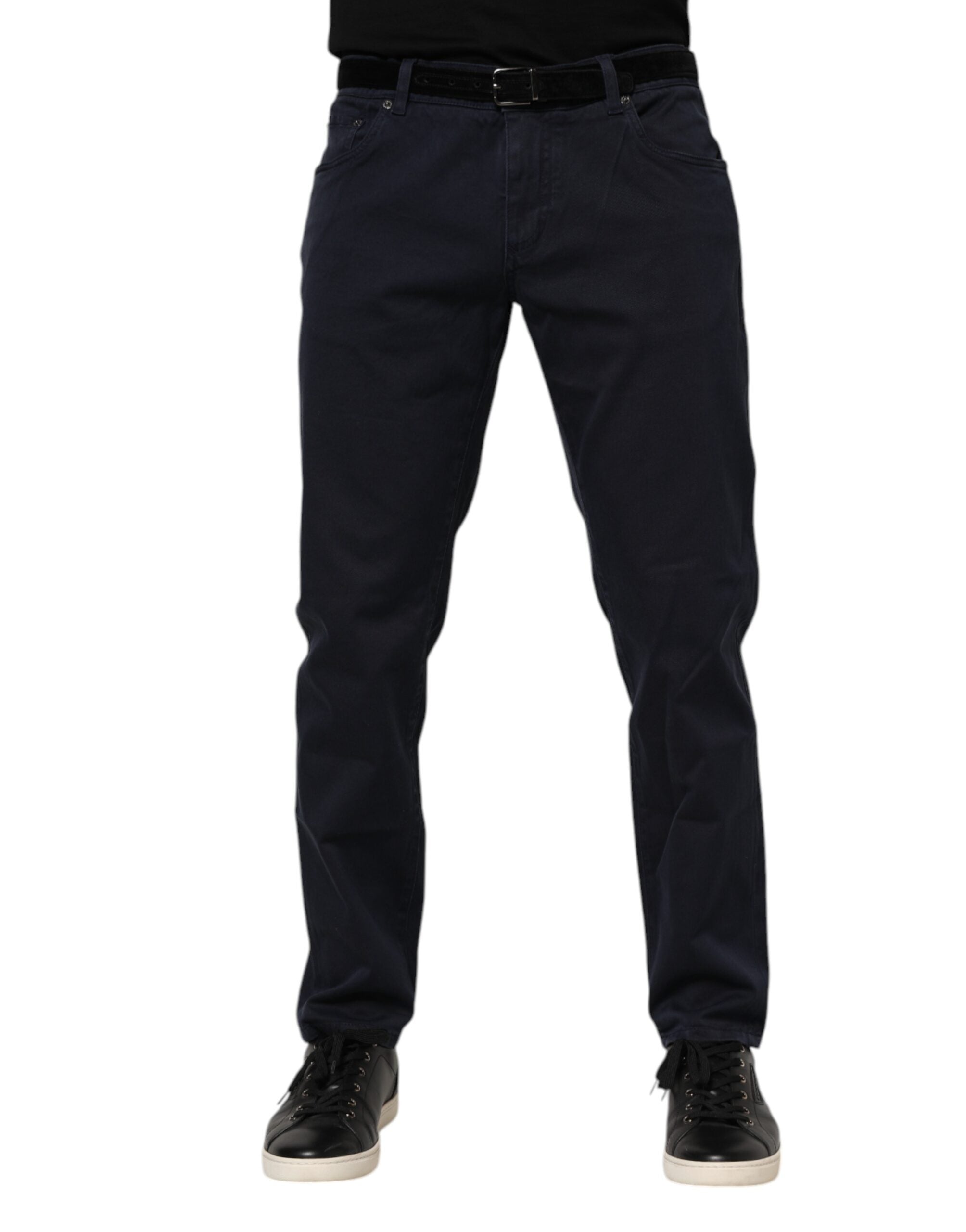 Dolce & Gabbana Blue Cotton Tapered Denim Men's Jeans