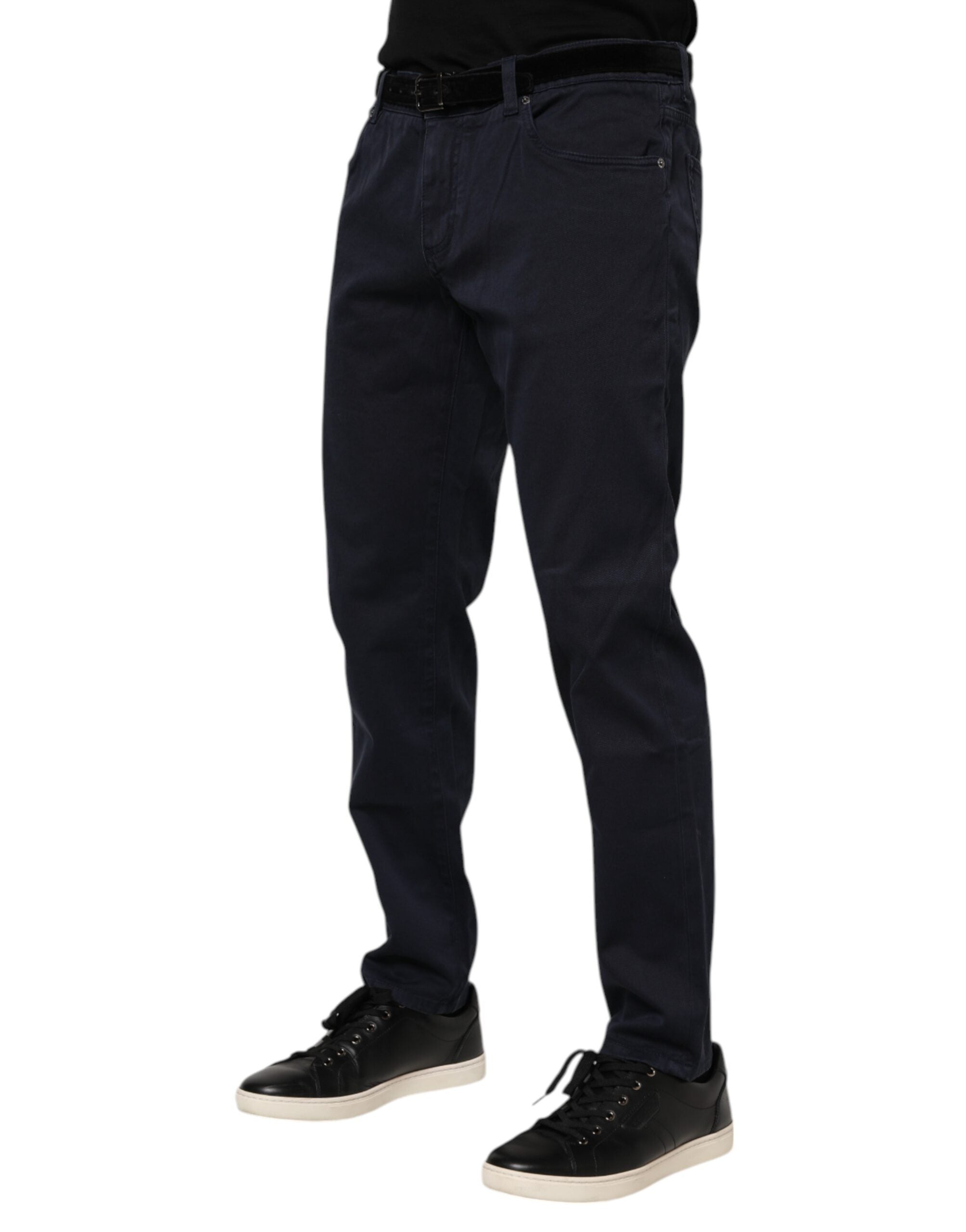 Dolce & Gabbana Blue Cotton Tapered Denim Men's Jeans