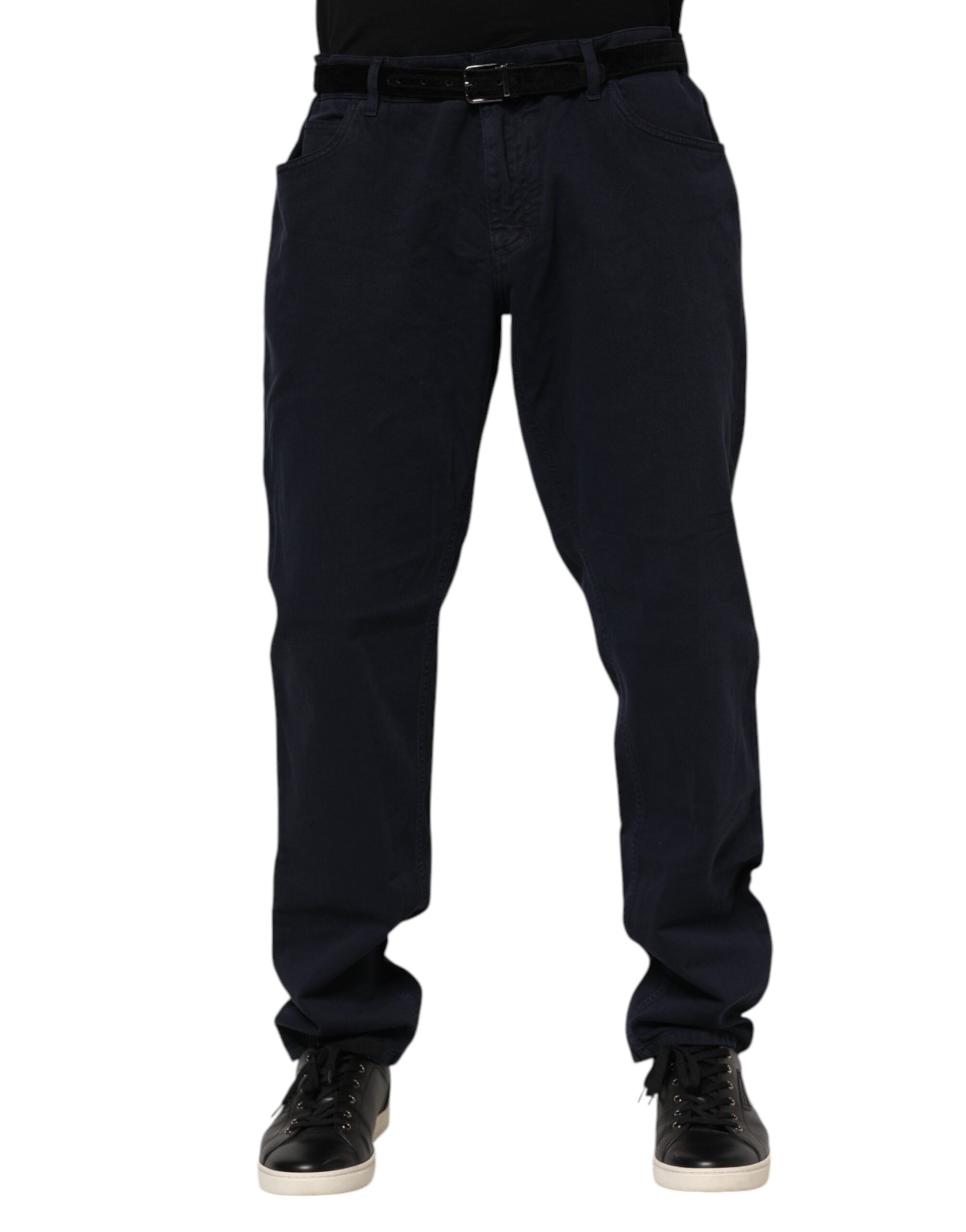 Dolce & Gabbana Black Cotton Tapered Denim Men's Jeans