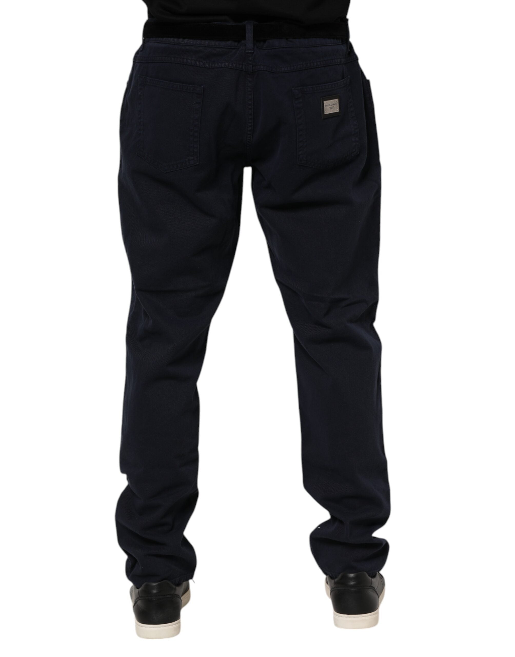Dolce & Gabbana Black Cotton Tapered Denim Men's Jeans