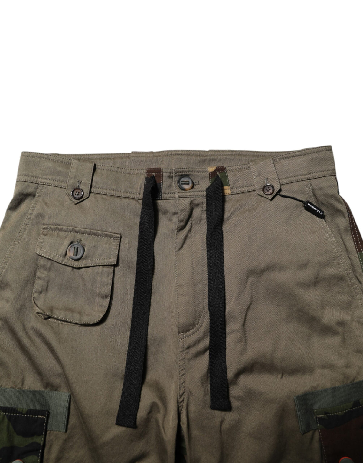 Dolce & Gabbana Brown Cotton Camouflage Cargo Men's Pants
