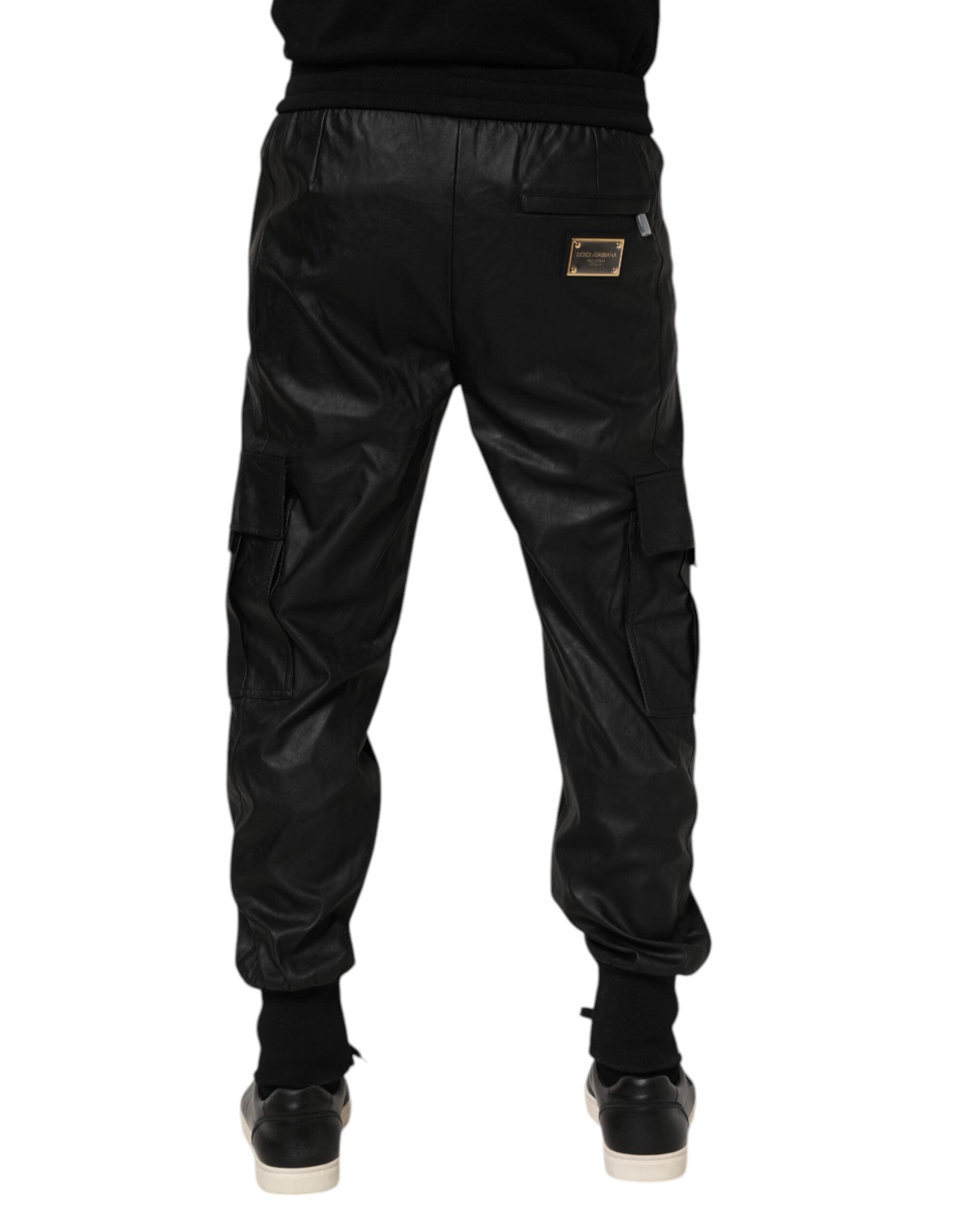 Dolce & Gabbana Black Cotton Cargo Men Jogger Men's Pants (Pre-Owned)