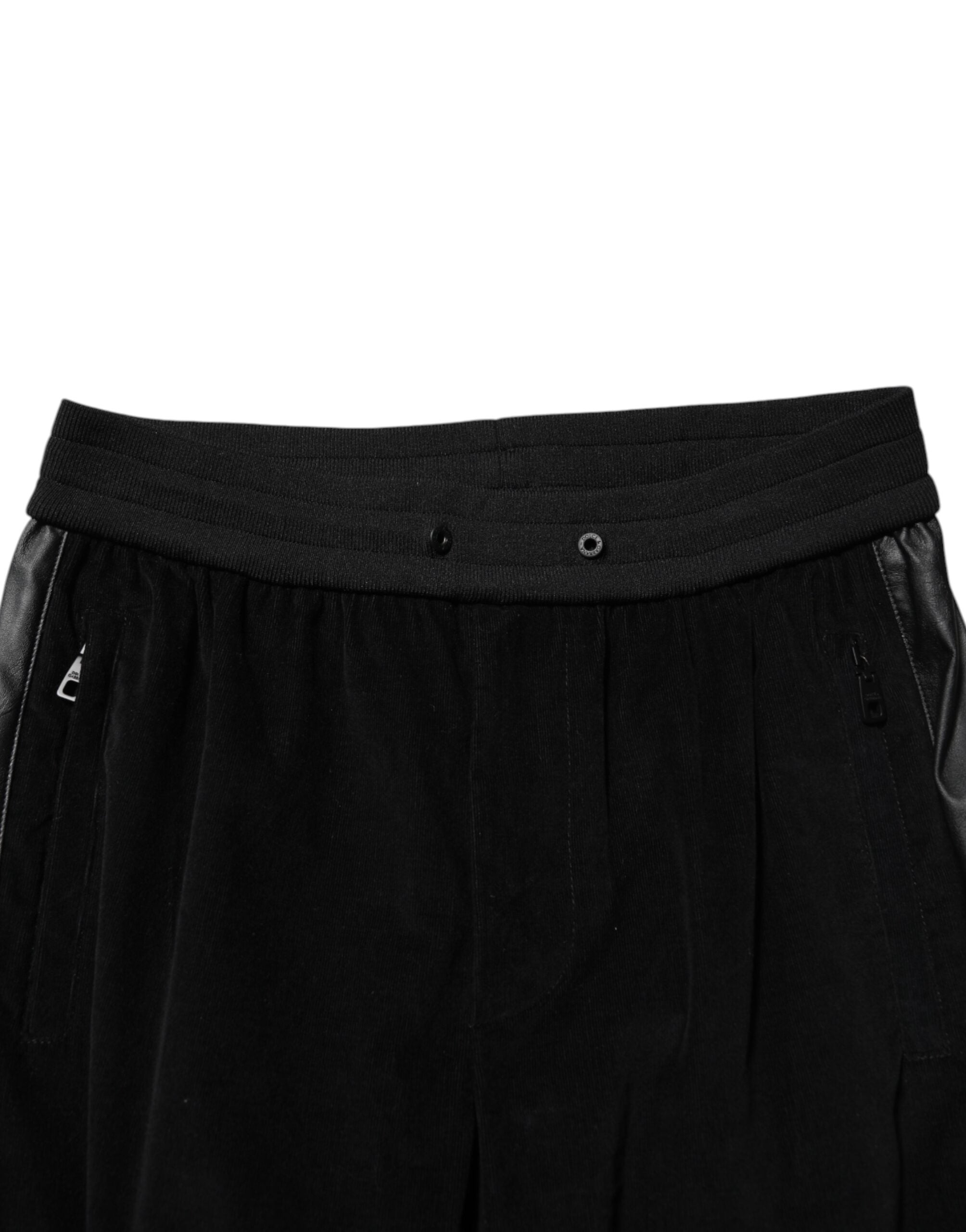 Dolce & Gabbana Black Cotton Cargo Men Jogger Men's Pants (Pre-Owned)