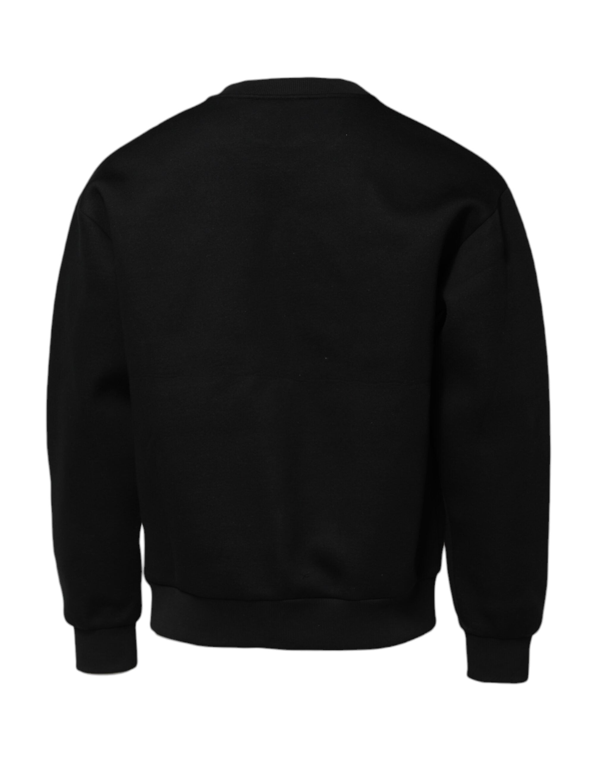 Dolce & Gabbana Black Modal DG Logo Plaque Pullover Men's Sweater (Pre-Owned)