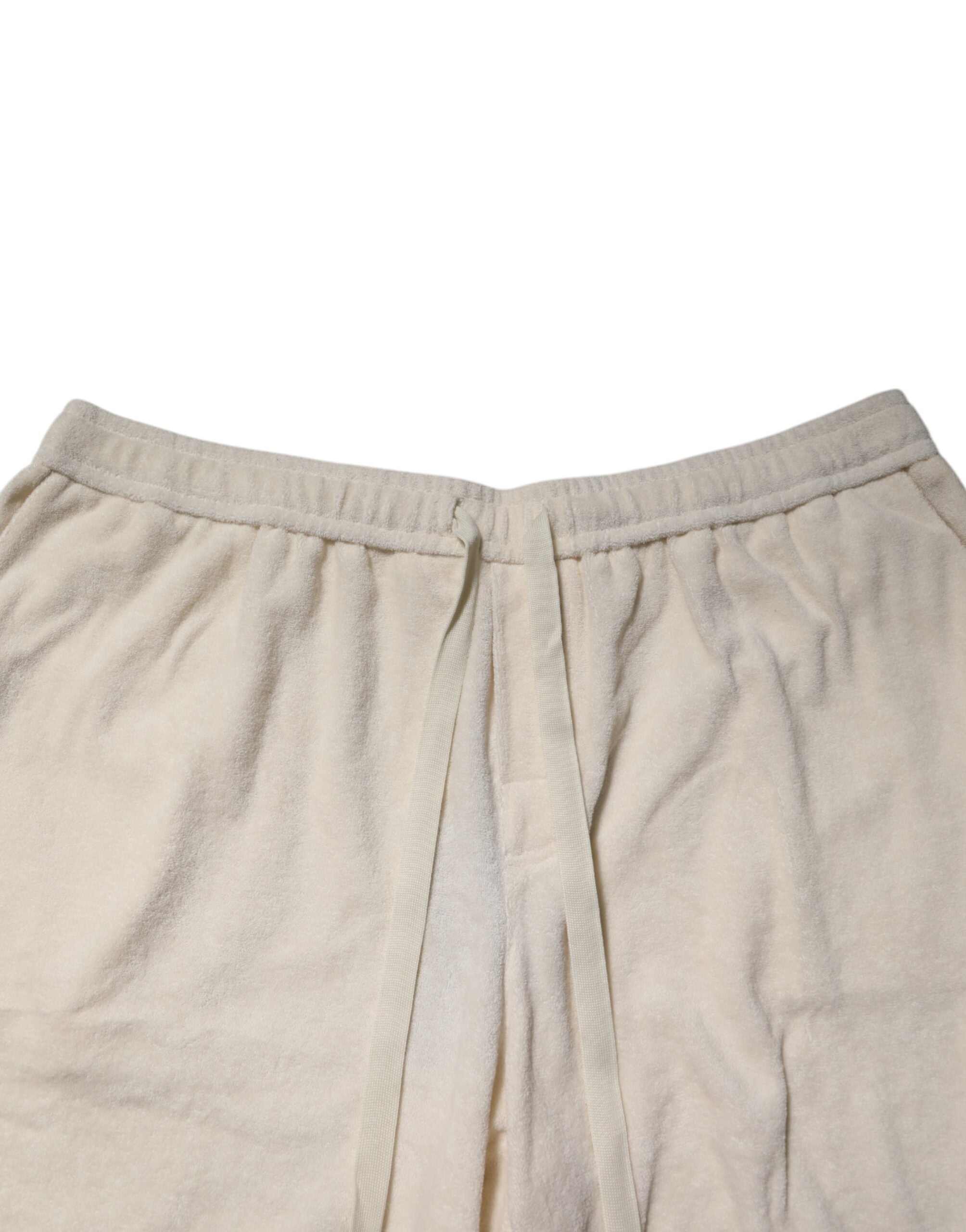 Dolce & Gabbana Ivory Cotton Men Bermuda SweatMen's Men's Shorts