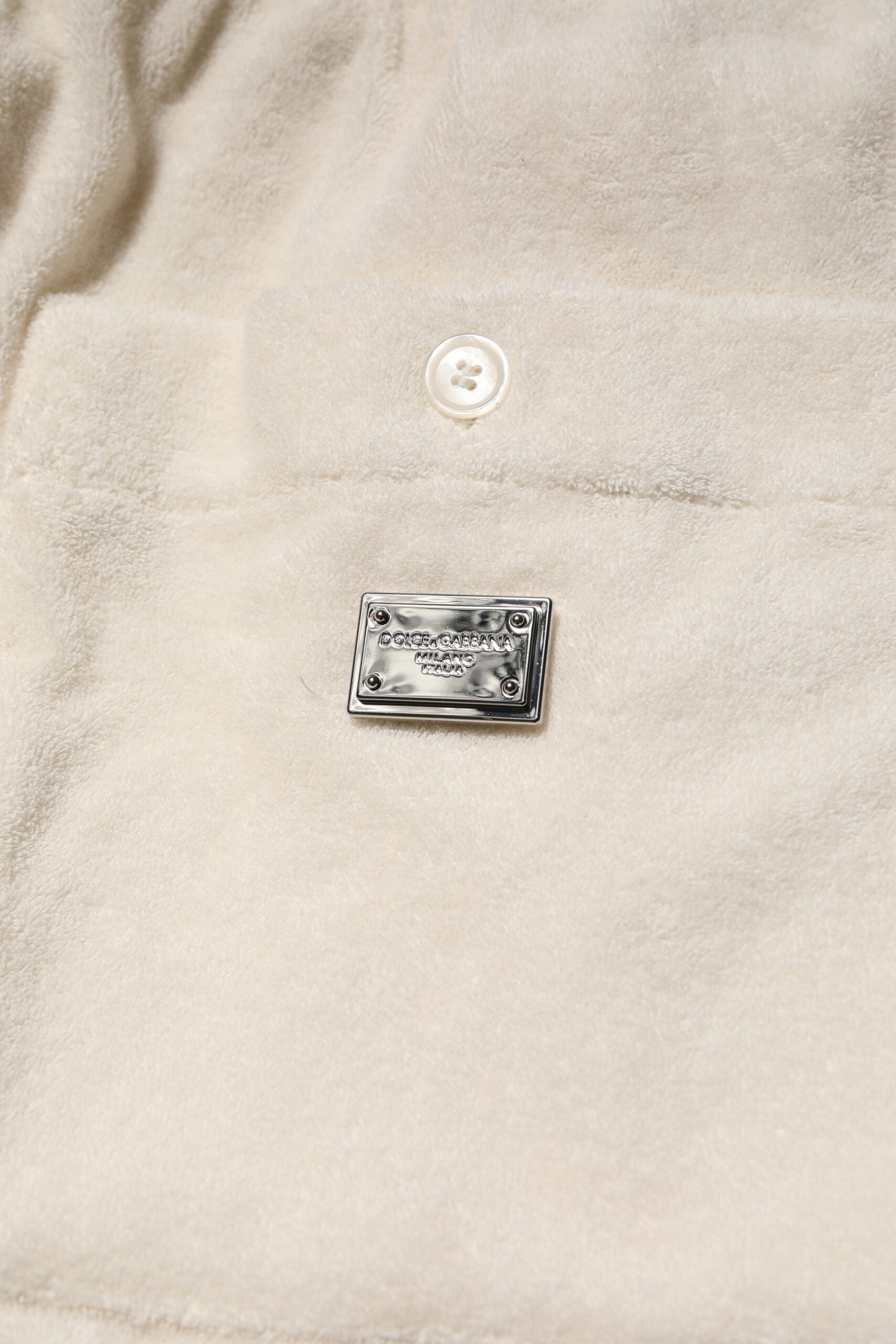 Dolce & Gabbana Ivory Cotton Men Bermuda SweatMen's Men's Shorts