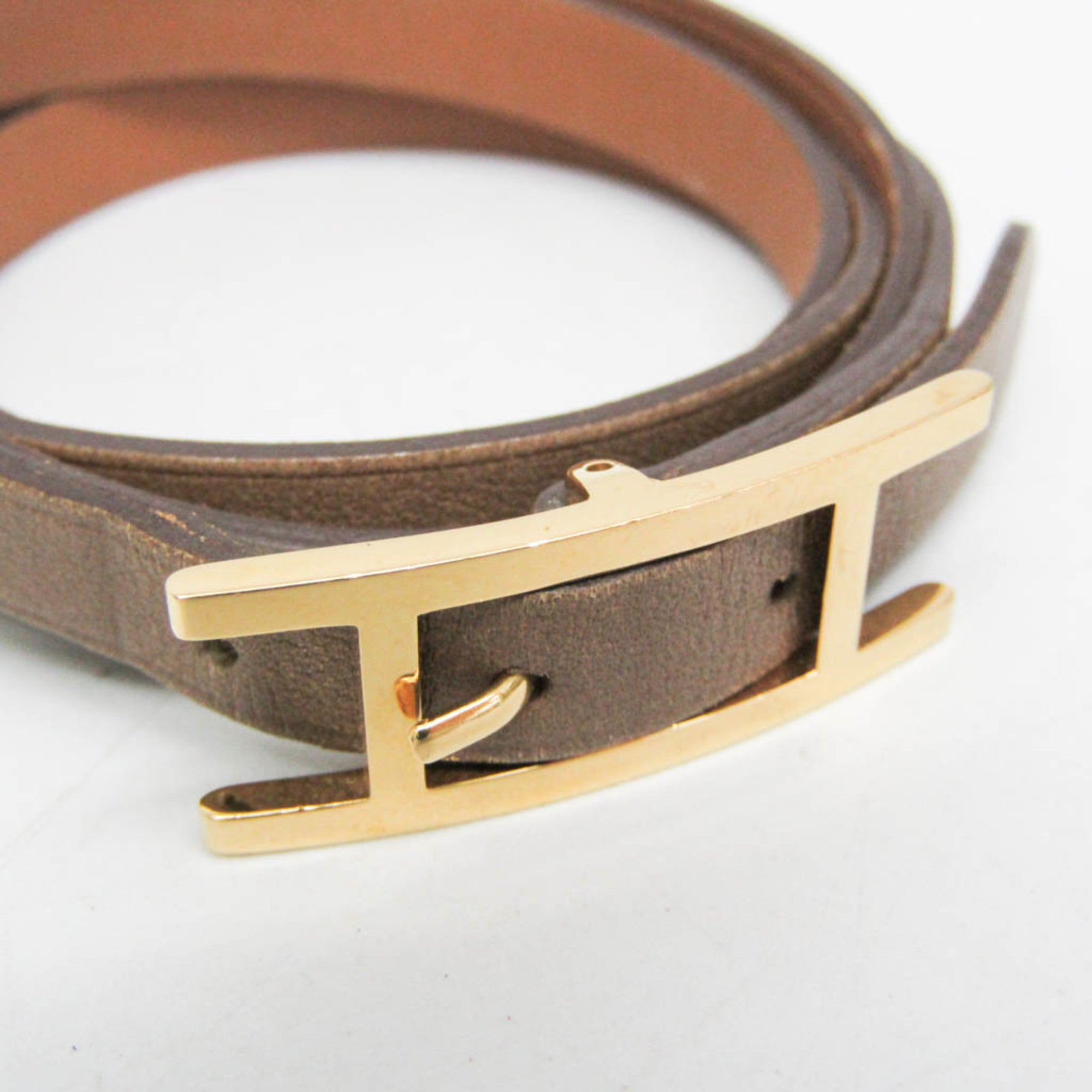 Hermes Hapi 3 Leather Beige Leather Bracelet Jewelry (Pre-Owned)