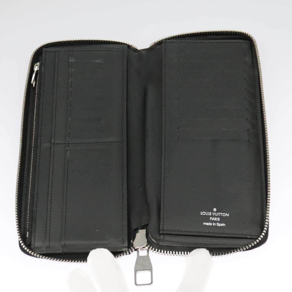 Louis Vuitton Zippy Wallet Vertical Damier Graphite Gray Canvas Wallets Accessory (Pre-Owned)
