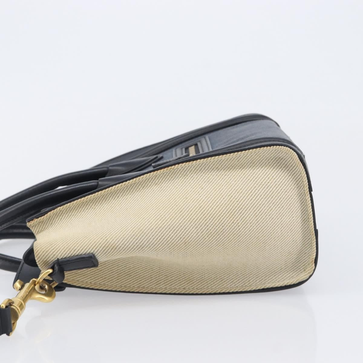 Celine Tricolor Luggage Canvas And Leather Navy Canvas Handbag (Pre-Owned)