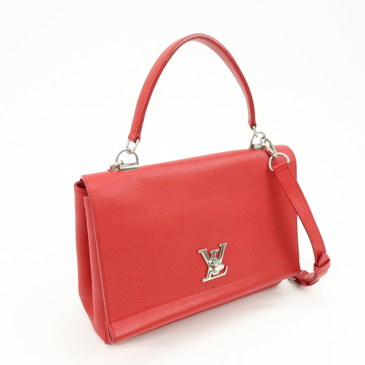 Louis Vuitton Lockme Ii Leather Red Leather Shoulder Bag Bag (Pre-Owned)