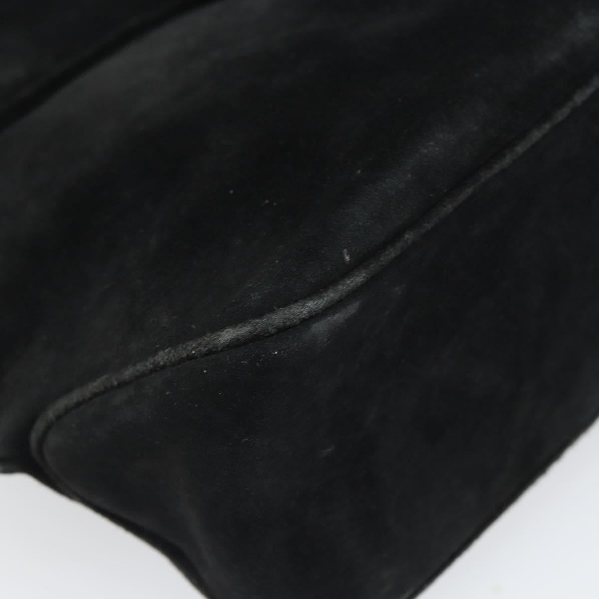 Salvatore Ferragamo Vala Suede Black Suede Shoulder Bag Bag (Pre-Owned)
