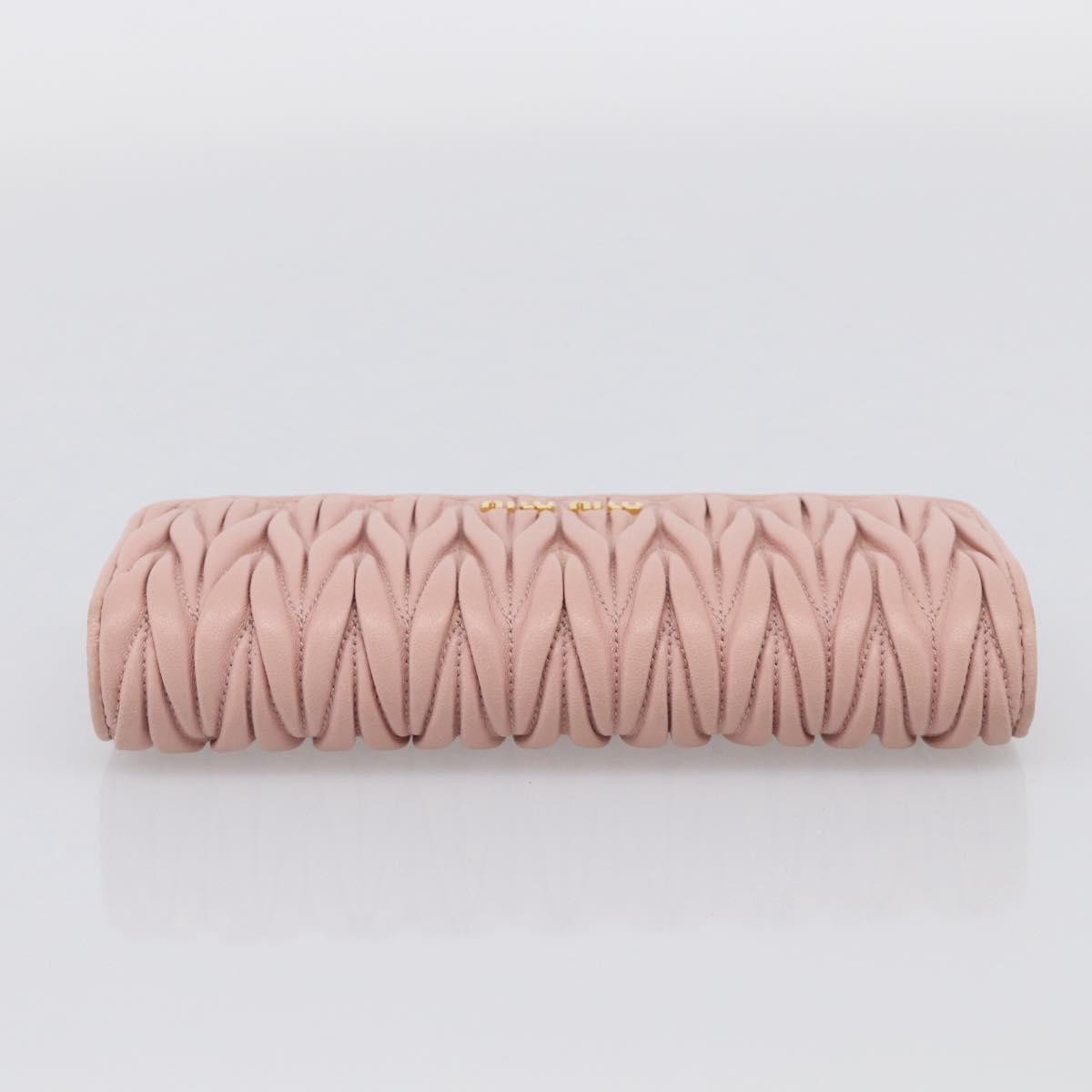 Miu Miu Matelasse Leather Pink Leather Wallets Accessory (Pre-Owned)