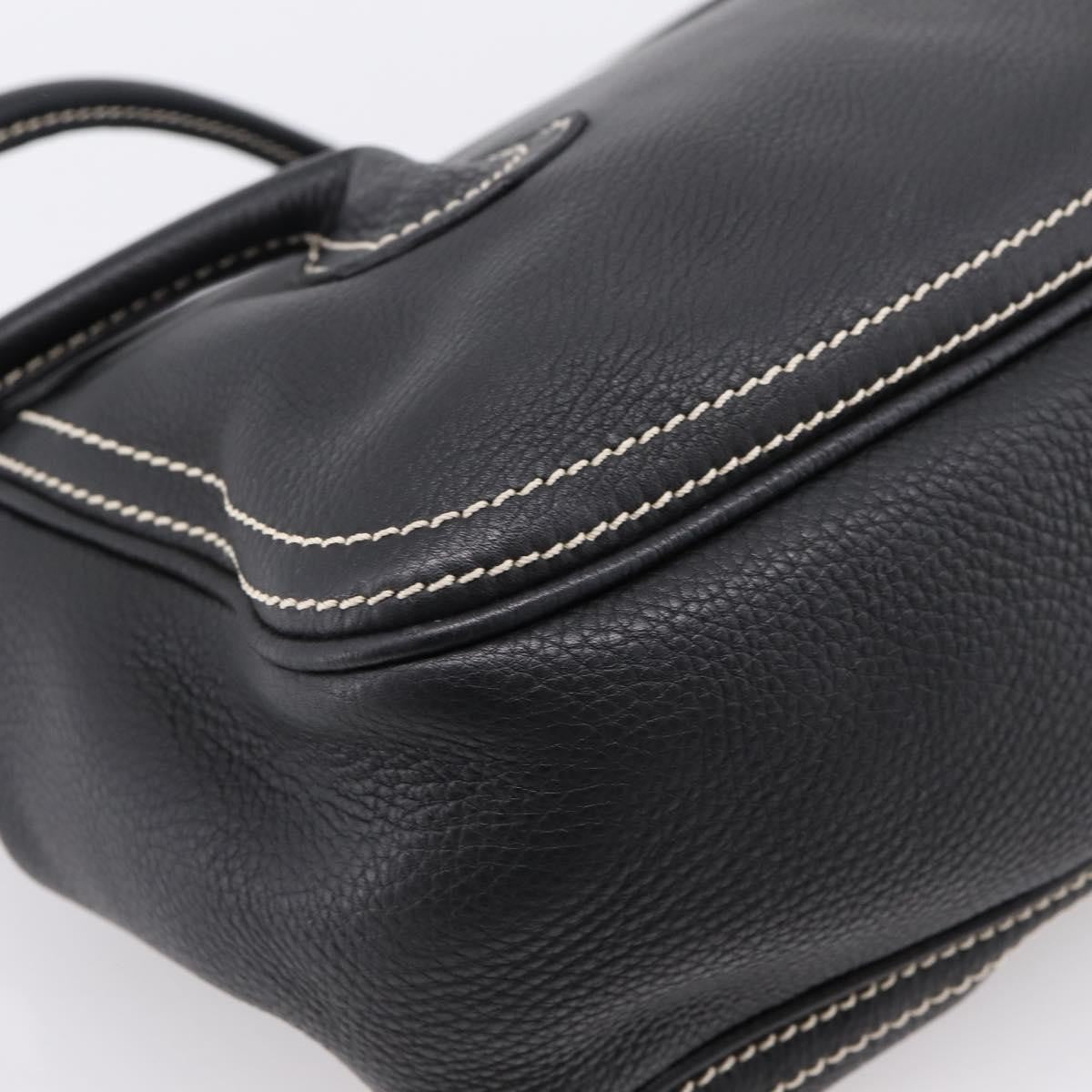 Celine Shoulder Leather Black Leather Shoulder Bag Bag (Pre-Owned)