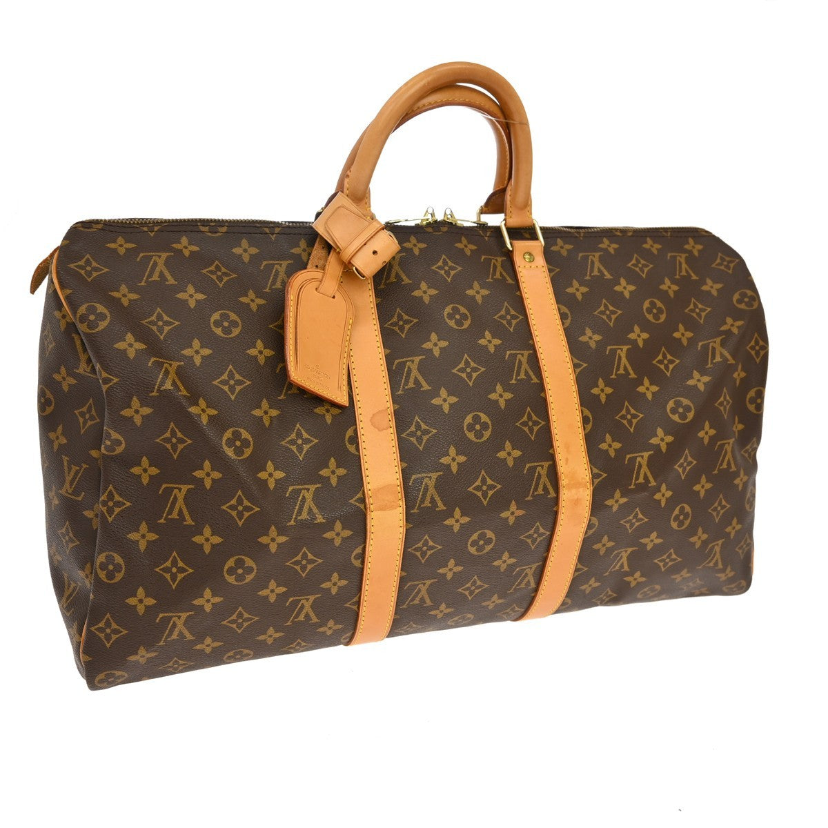Louis Vuitton Keepall Monogram Multicolor Brown Canvas Travel Bag Bag (Pre-Owned)