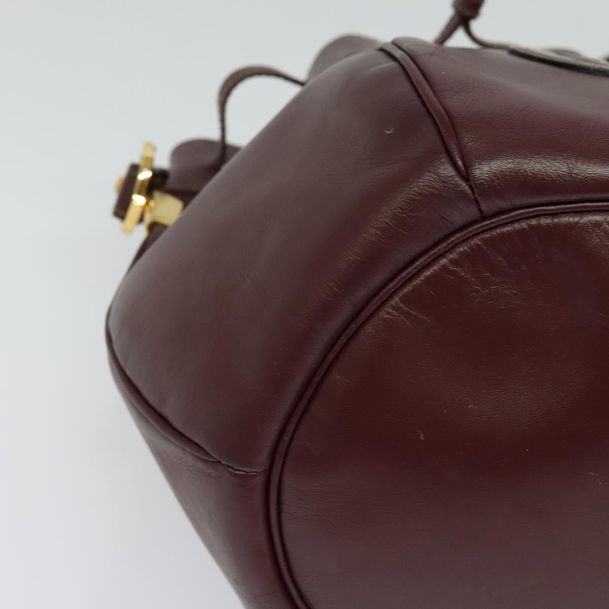 Cartier Must De Cartier Leather Burgundy Leather Shoulder Bag Bag (Pre-Owned)