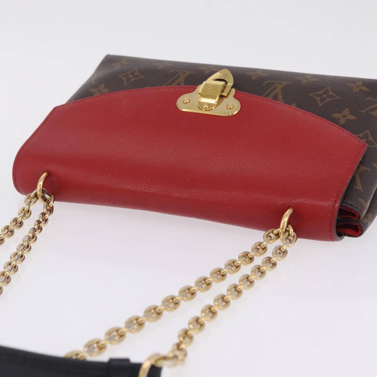 Louis Vuitton Saint Placide Monogram Canvas And Leather Brown Canvas Handbag (Pre-Owned)