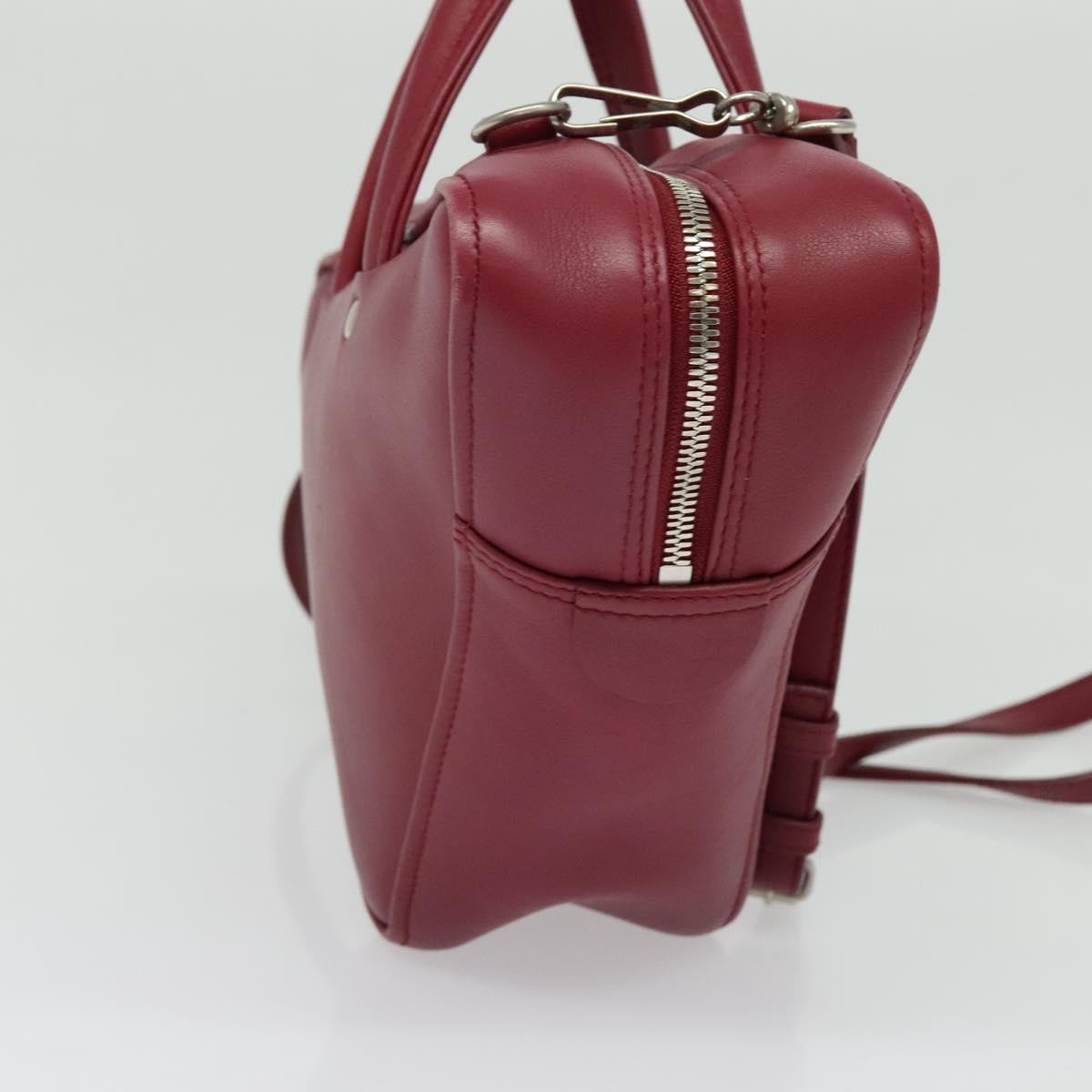 Balenciaga Triangle Duffle Leather Red Leather Handbag (Pre-Owned)