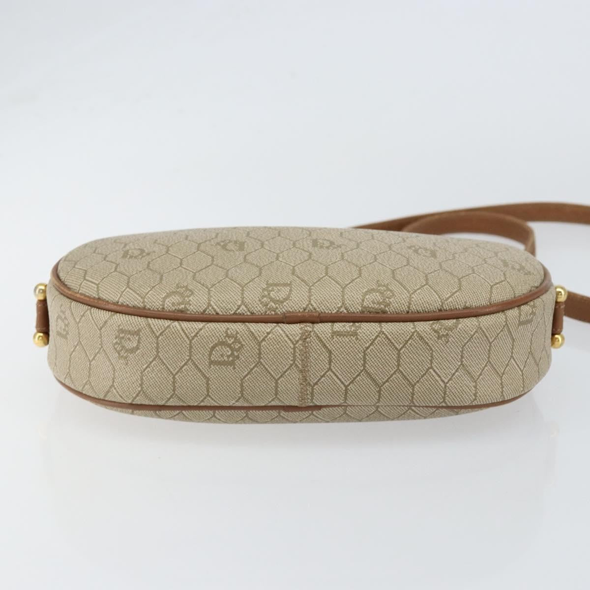 Christian Dior Vintage Honeycomb Canvas Beige Canvas Shoulder Bag Bag (Pre-Owned)