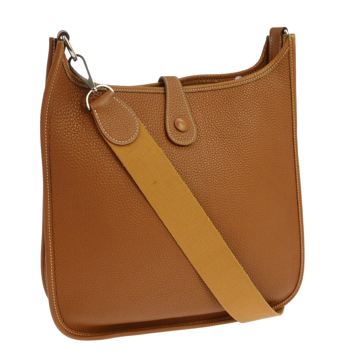 Hermes Evelyne Bag Gen I Togo Gold Leather Handbag (Pre-Owned)