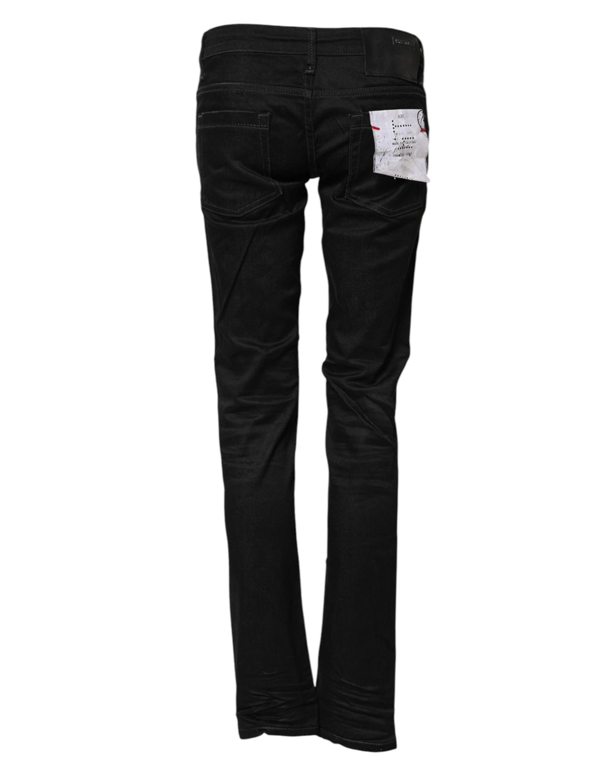 Acht Black Cotton Slim Fit Denim Low Waist Denim Women's Jeans