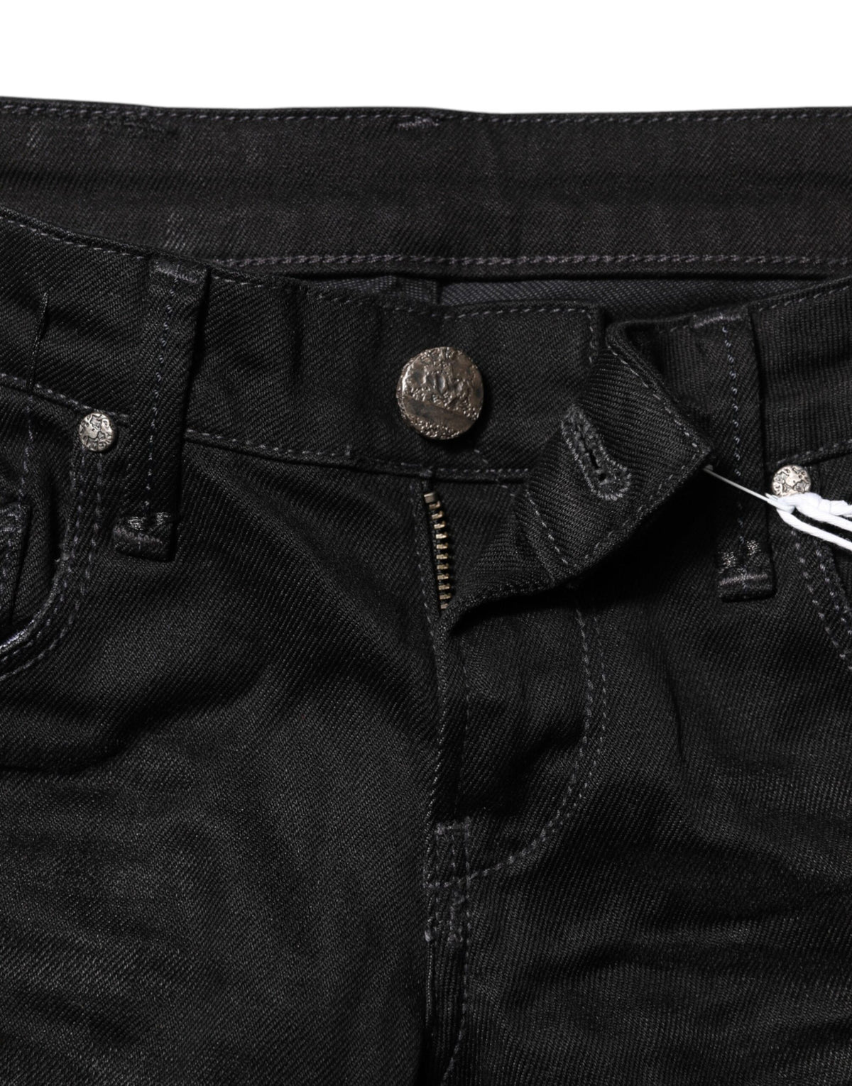 Acht Black Cotton Slim Fit Denim Low Waist Denim Women's Jeans