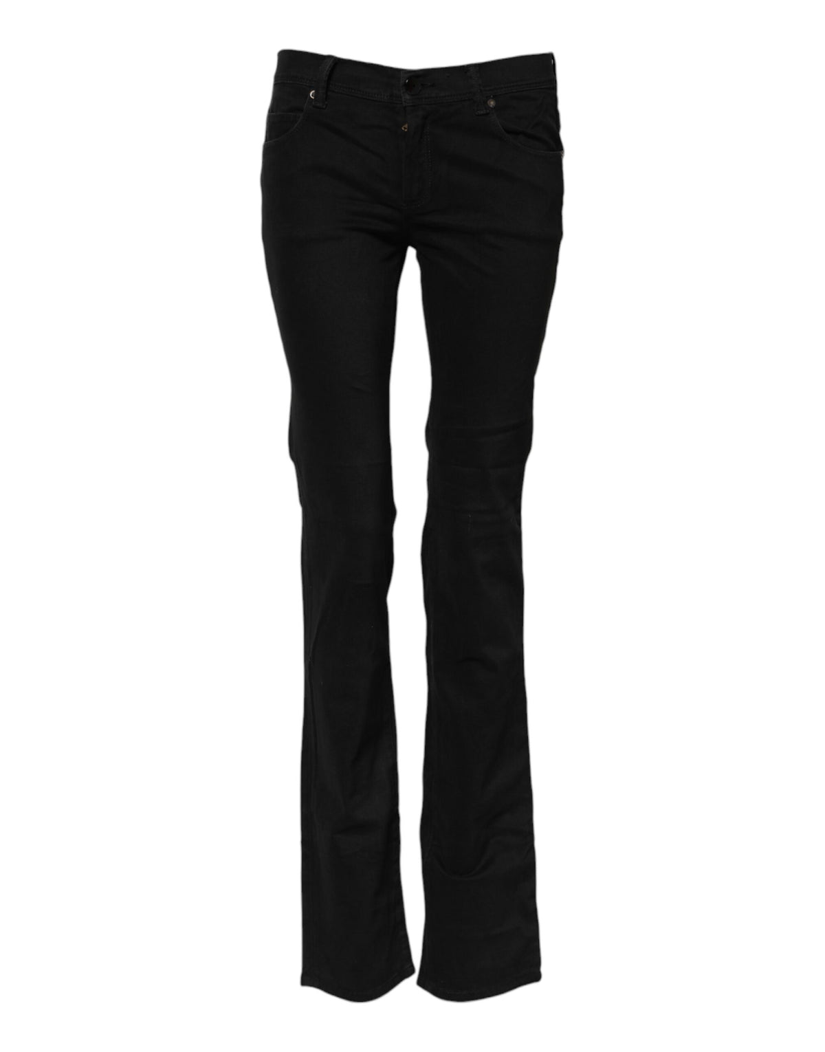 Ermanno Scervino Black Cotton Stretch Flared Bootcut Denim Women's Jeans